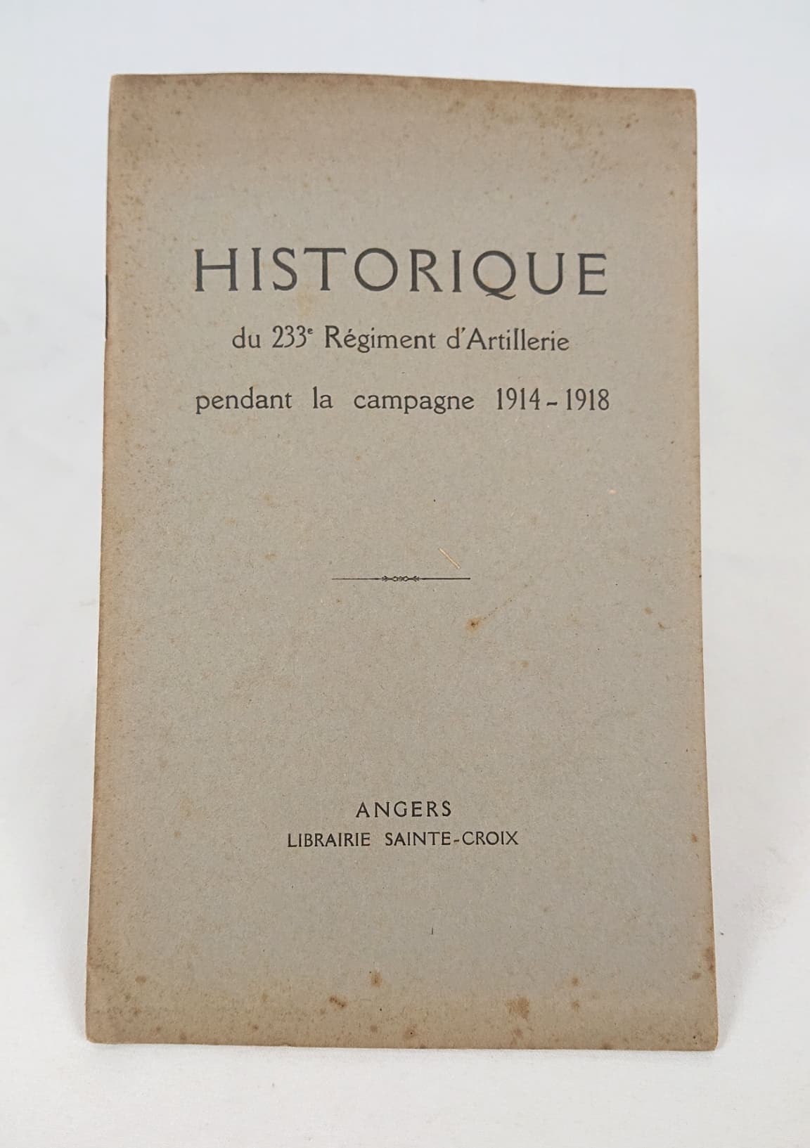 militaria : Historique 233 RA / History of 233 RA