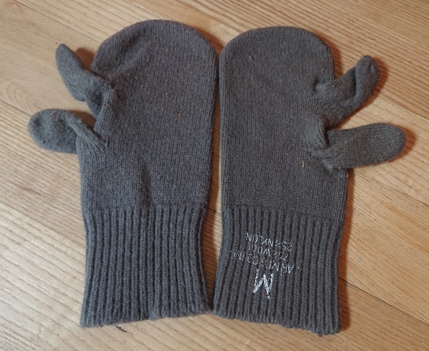 militaria : Paire de gants US laine / Pair of US wool gloves