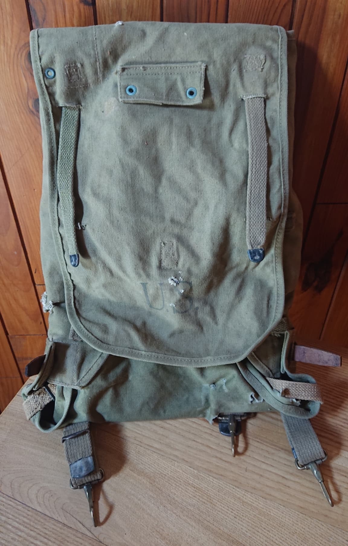 militaria : Havresac US m28 od3 complet / US backpack WW2