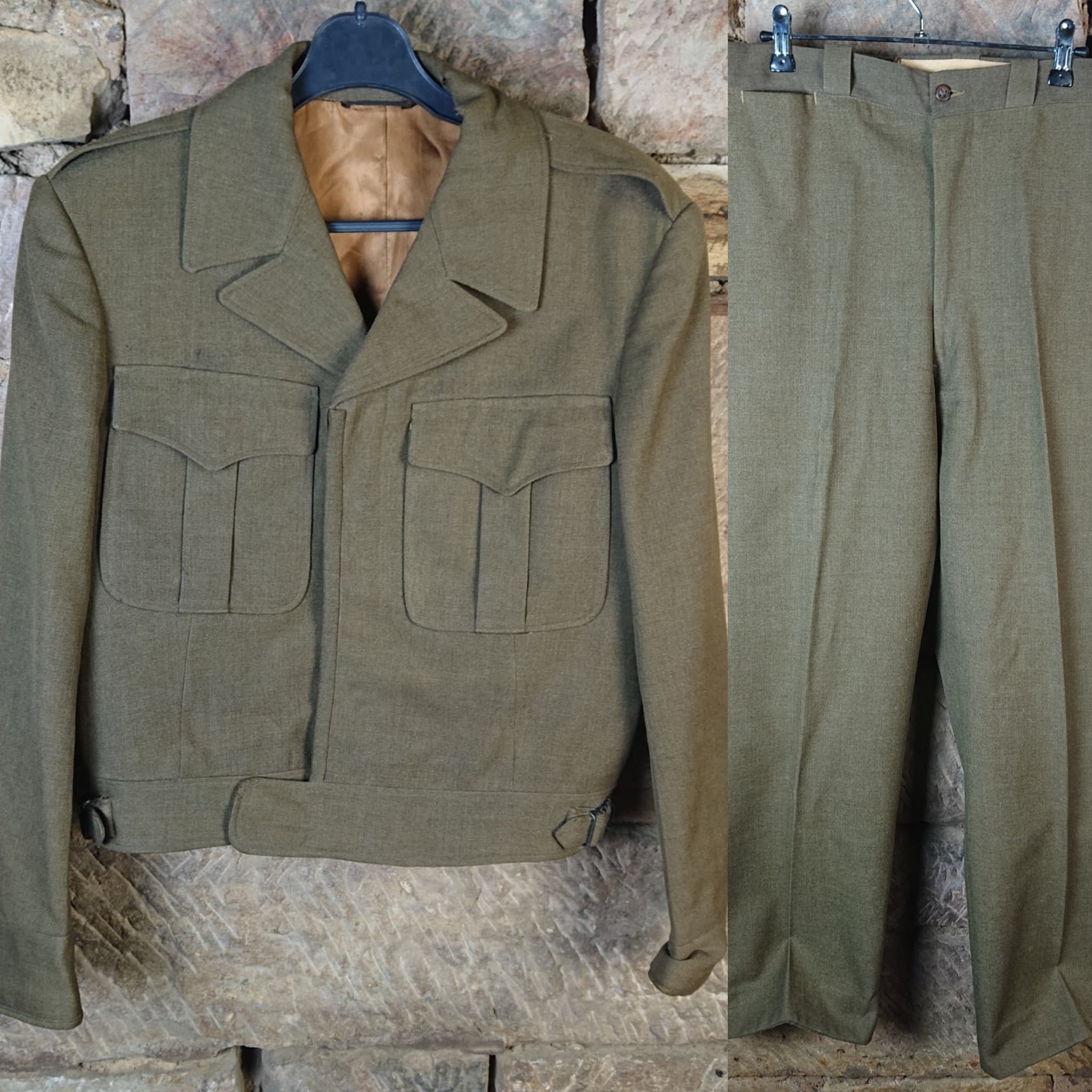 militaria : Veste IKE + Pantalon officier US / IKE jacket + US officer pants
