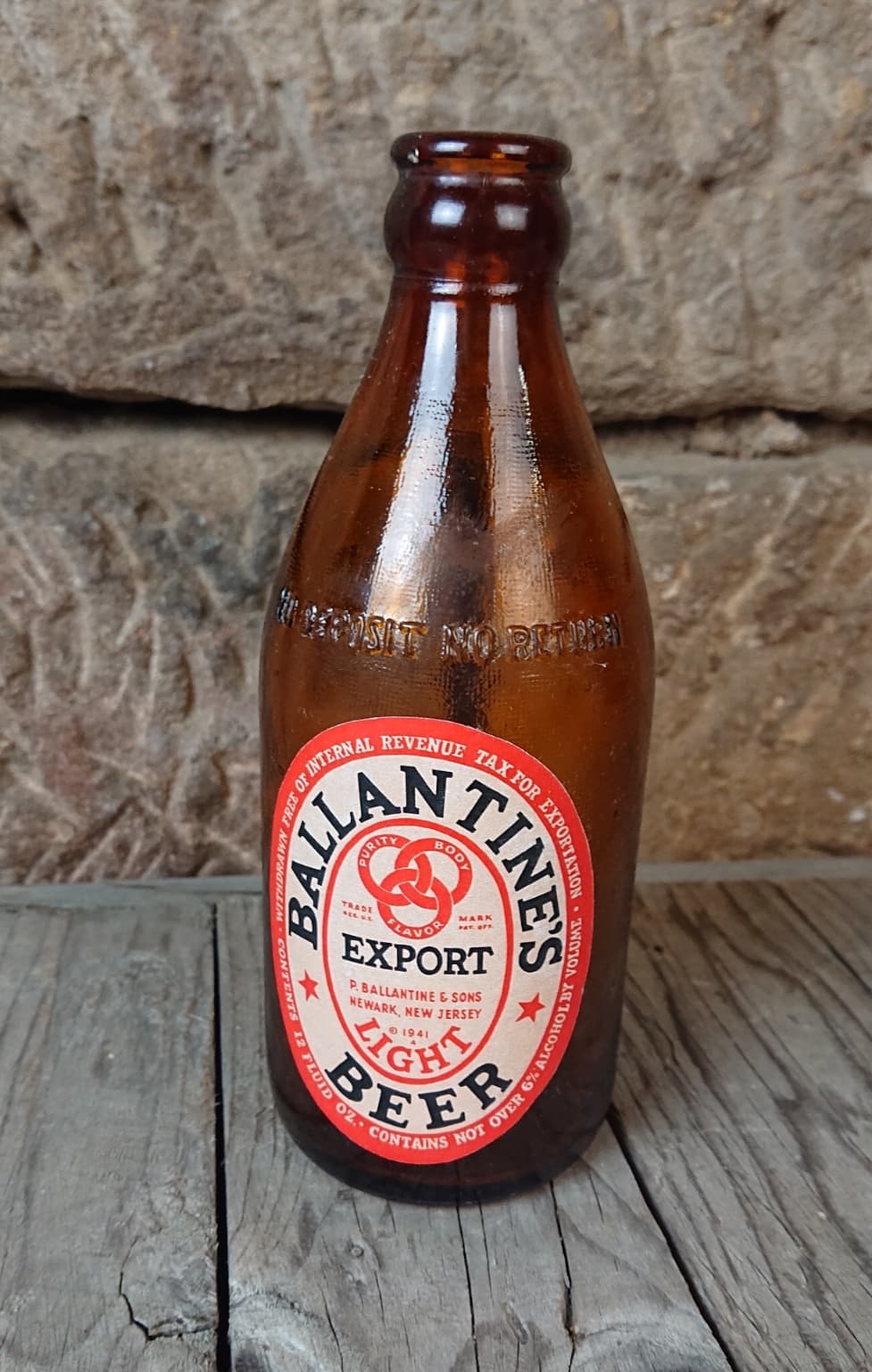 militaria : Bouteille de bière US Ballantine's / US Ballantine's beer bottle