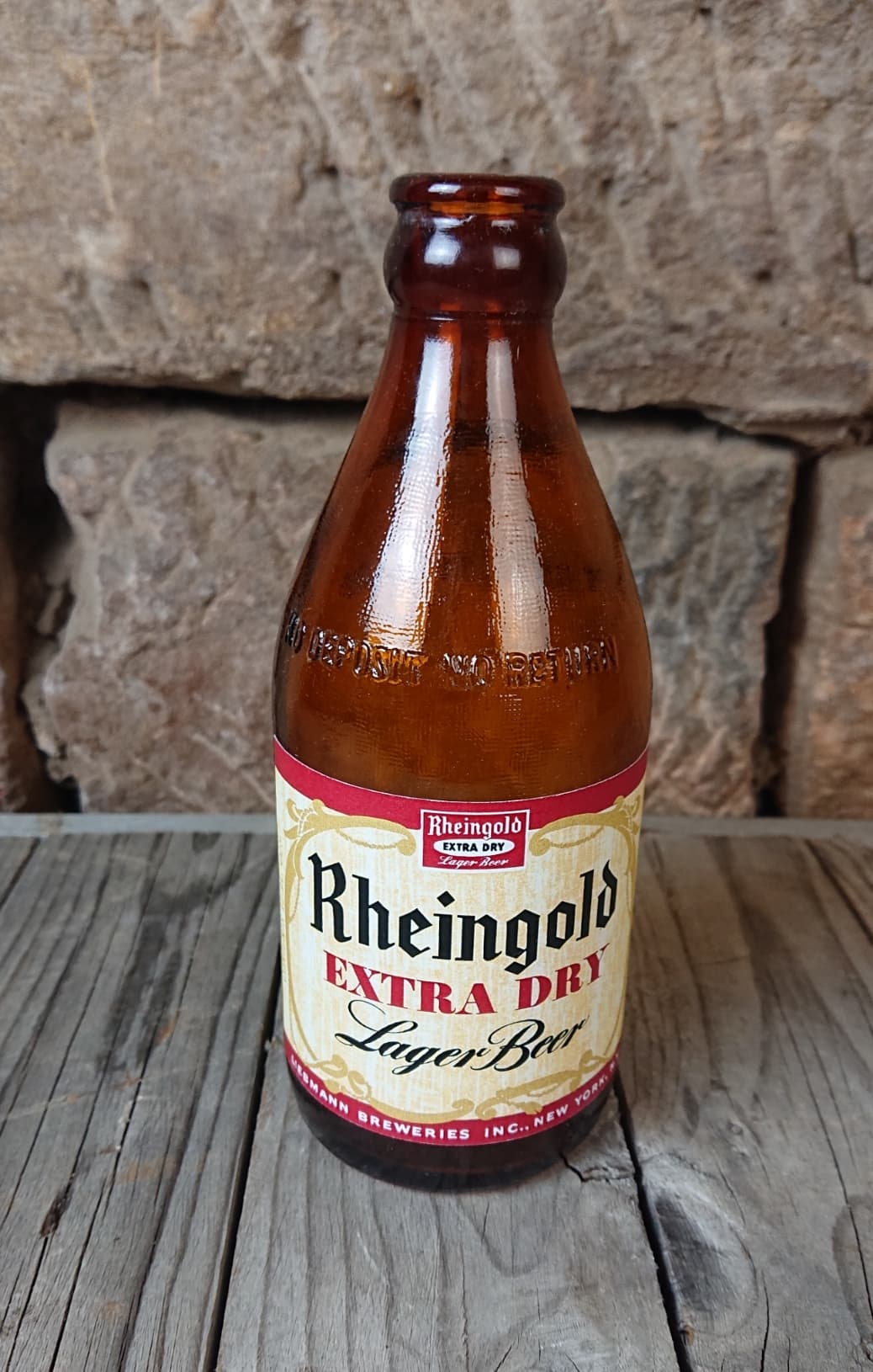militaria : Bouteille de bière US Rheingold / US Rheingold beer bottle