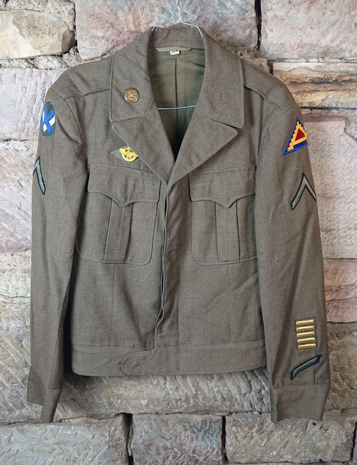militaria : veste IKE US 36R 7eme armée / 7th army IKE jacket 36R