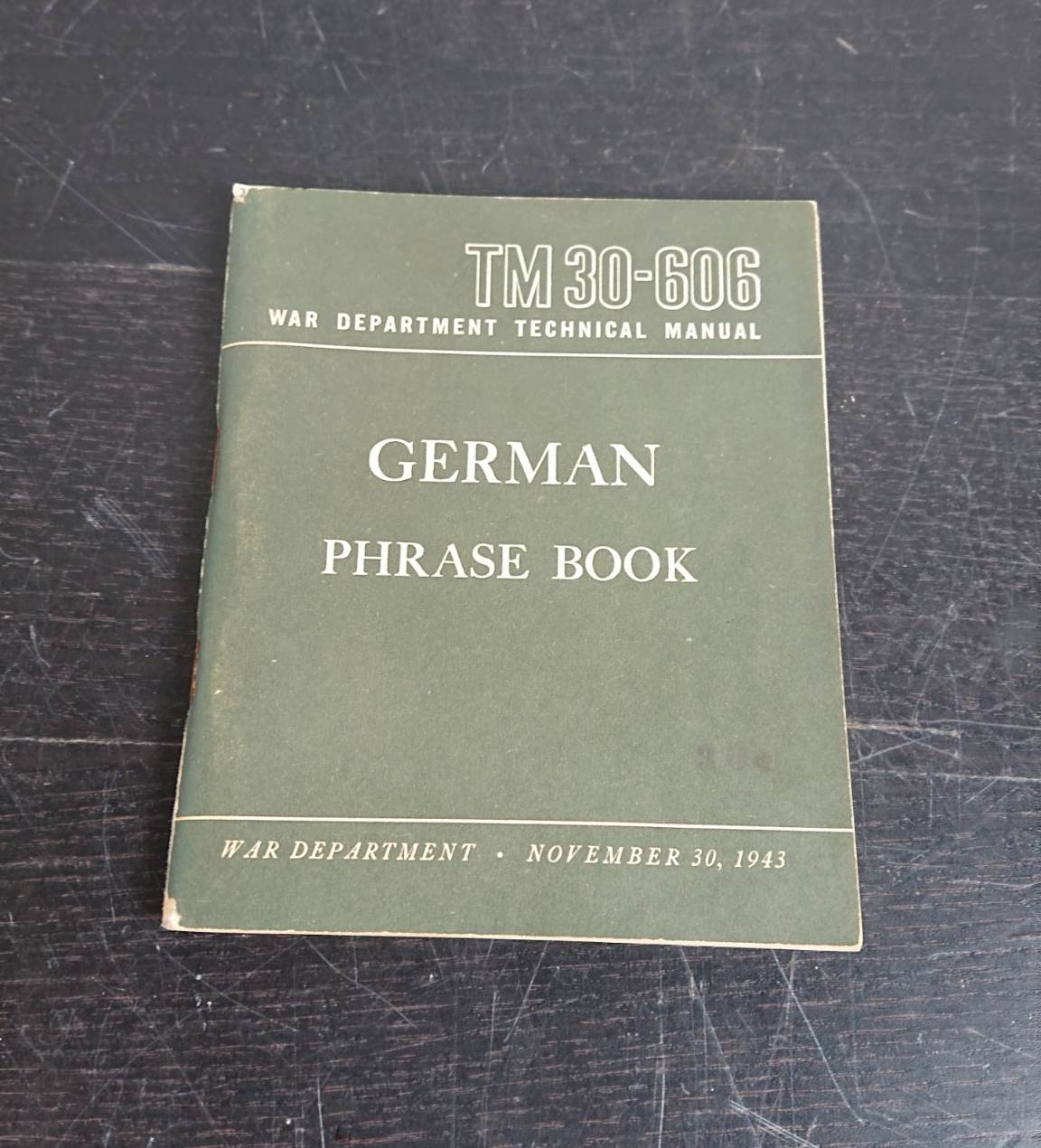 militaria : Livret US langage allemand / German phrase book