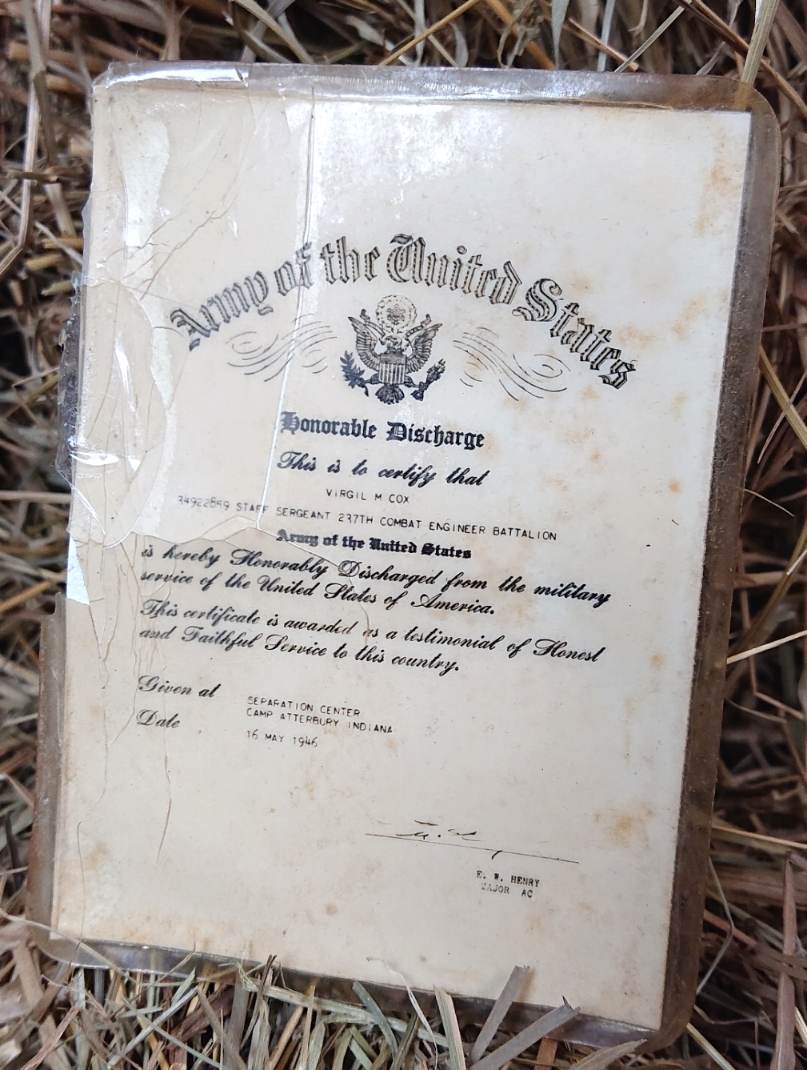 militaria : Décharge honorable militaire / US ww2 honorable discharge 237th engineer
