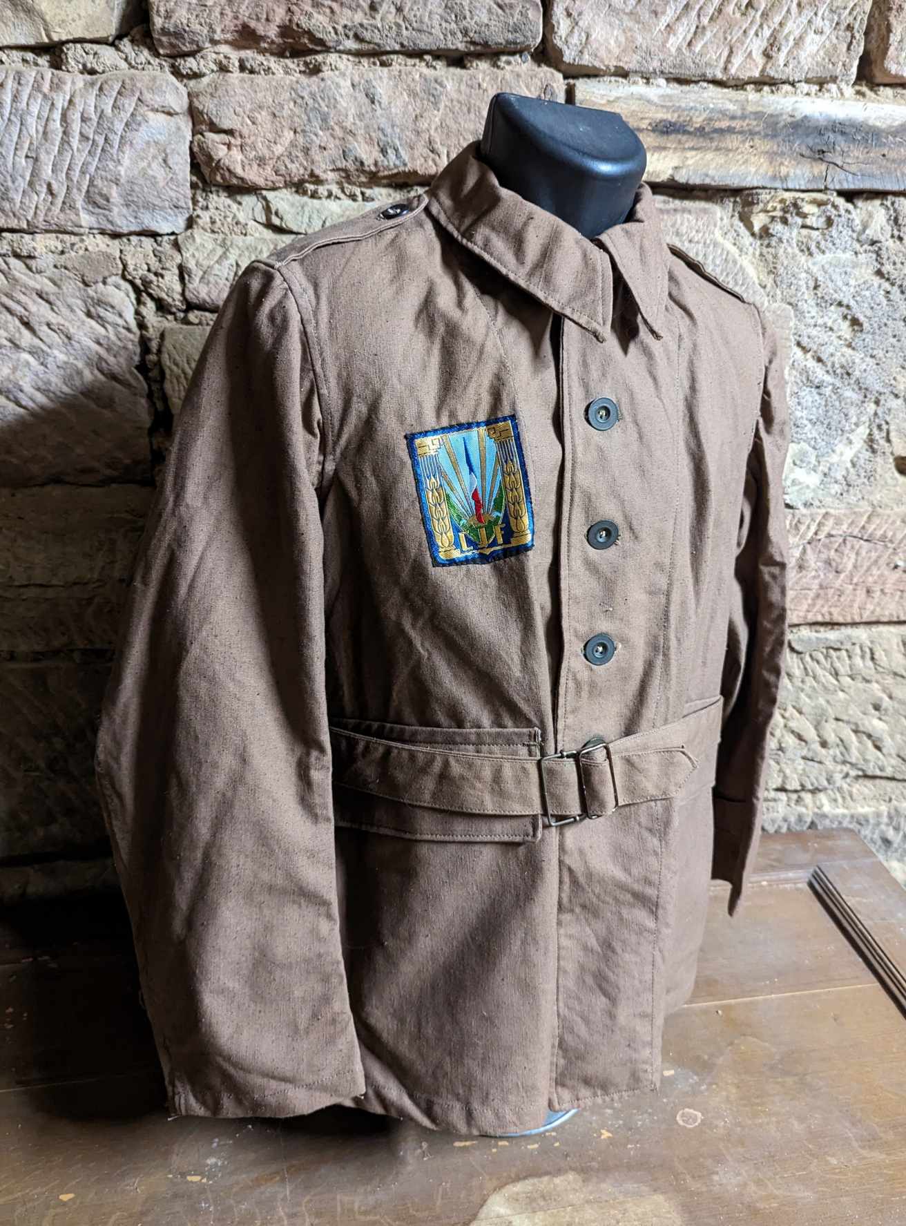 militaria : Veste bourgeron m38 Chantier Jeunesse Française / ww2 CJF jacket