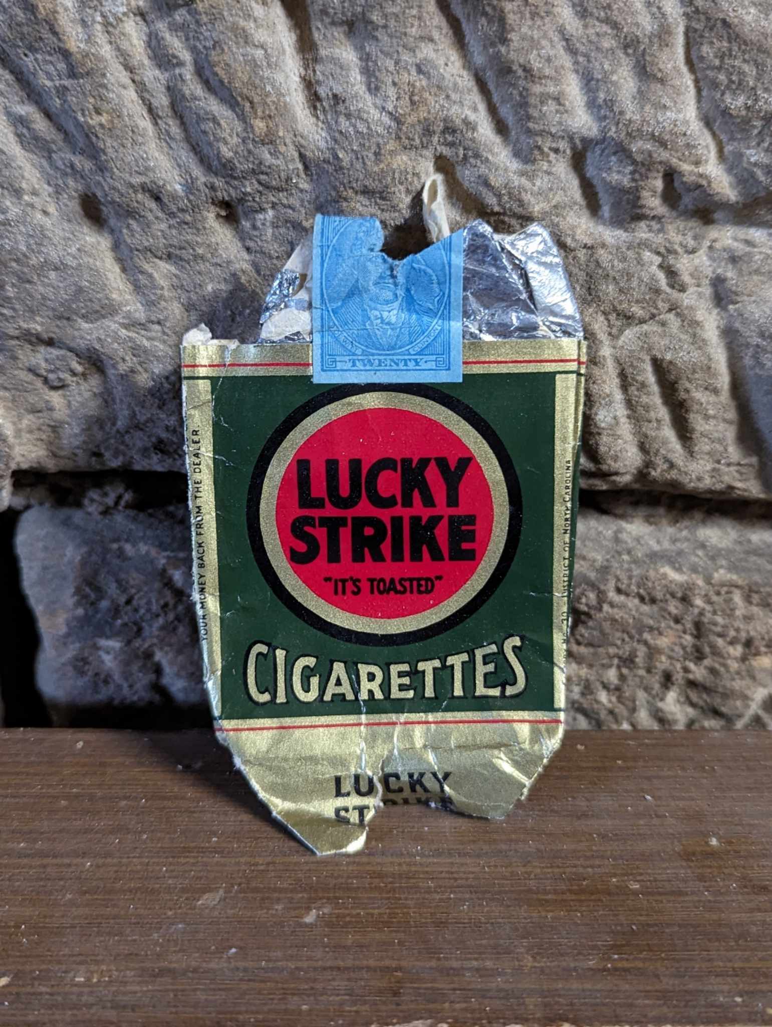 militaria : Paquet de cigarettes Lucky Strike US ww2 / Pack of Lucky Strike 1934