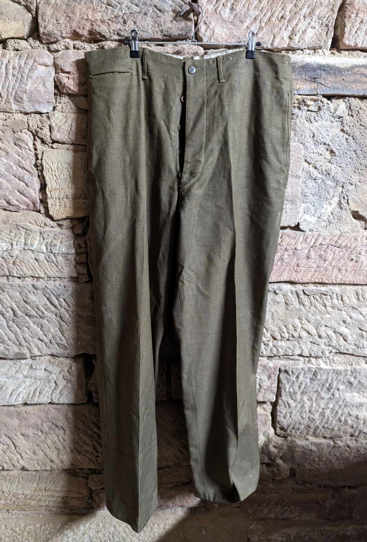 militaria : pantalon moutarde US m37 36x33 / US ww2 m37 trousers