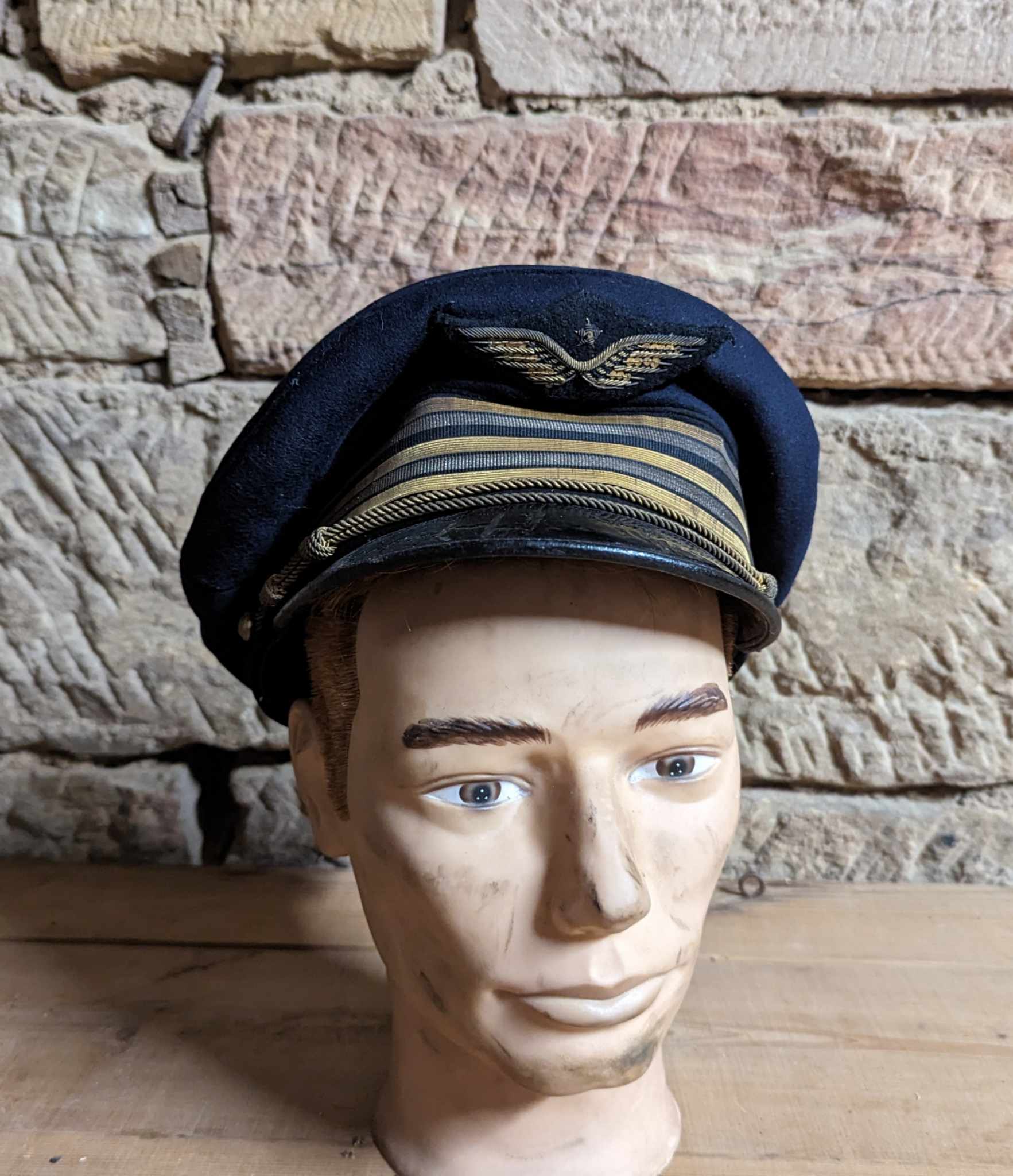 militaria : Casquette Aviation colonel armée de l'air / ww2 French air force cap