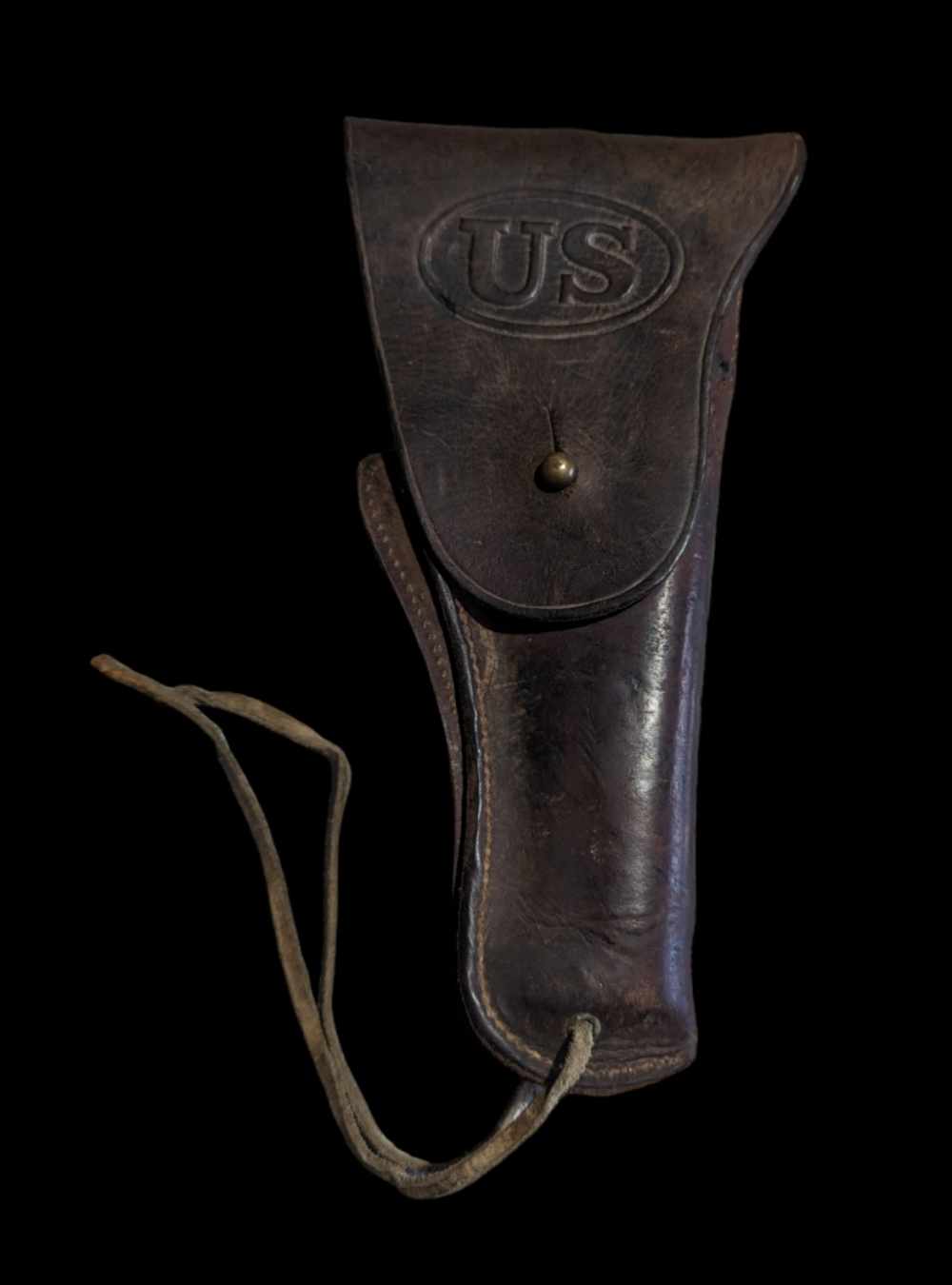 militaria : Epave étui cuir colt 1911 / ww2 Wrecked colt 1911 leather holster
