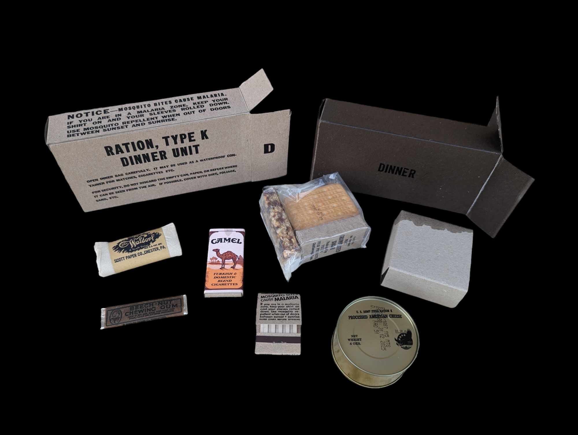 militaria : REPRO ration K Dinner US ww2 consommable / COPY ration K US