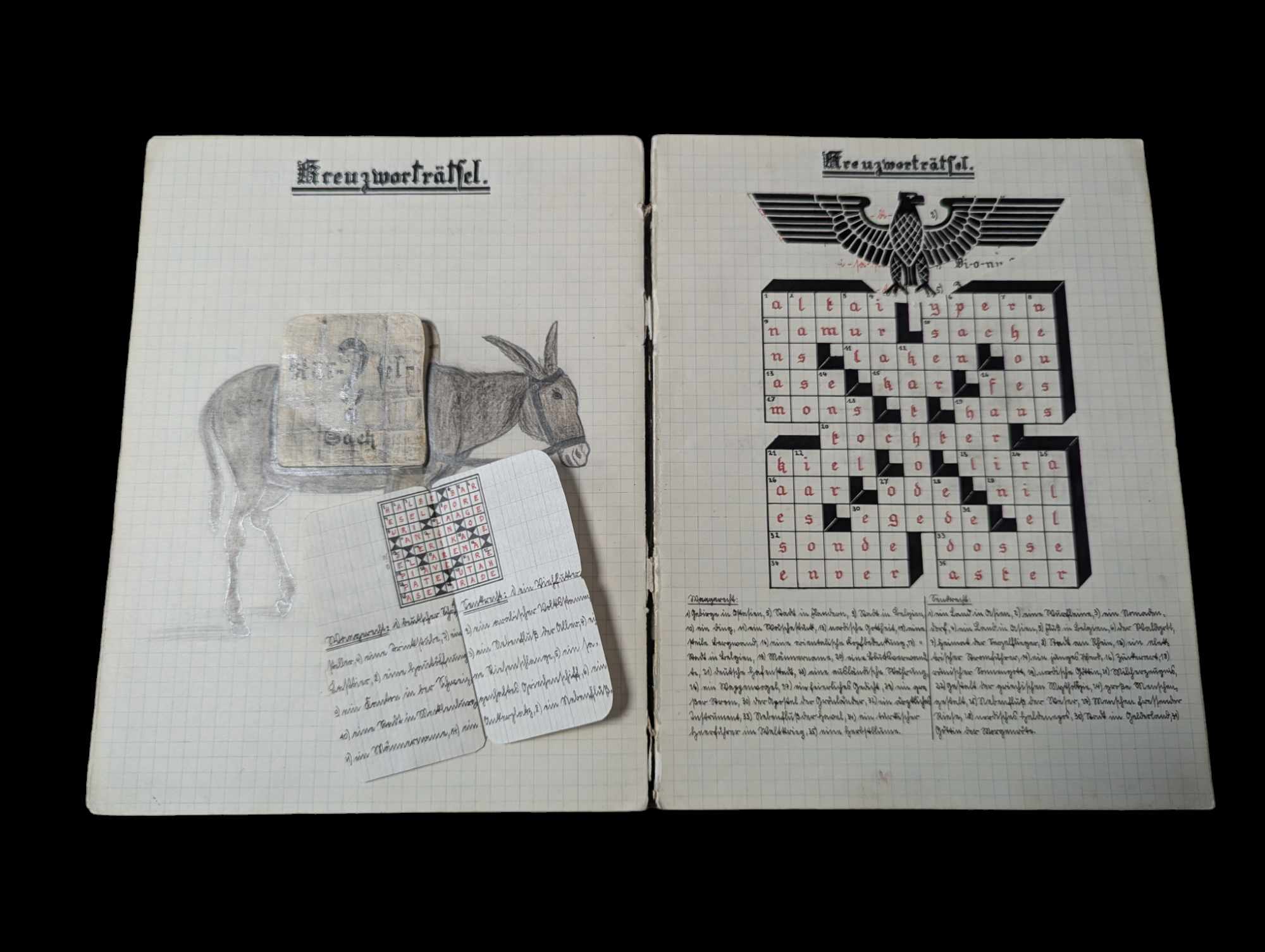 militaria : Cahier de casse-tête allemand ww2 / ww2 german puzzle book