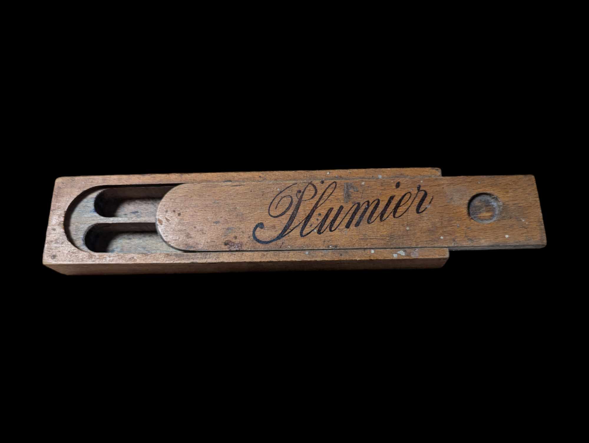 militaria : Plumier en bois 1900 / ww1 wooden pencil case