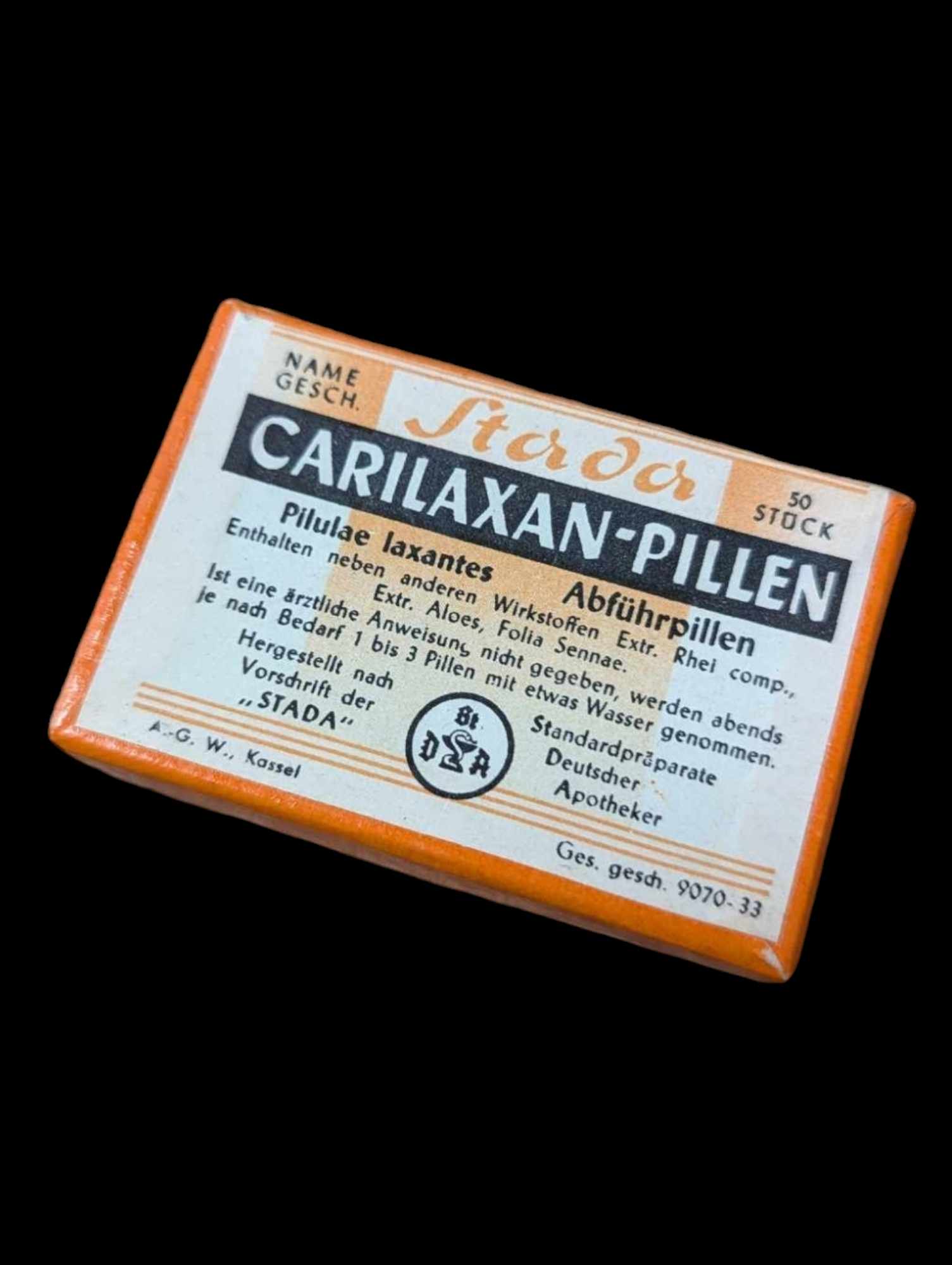 militaria : Boîte de pilules laxative allemand ww2 / german laxative pill box