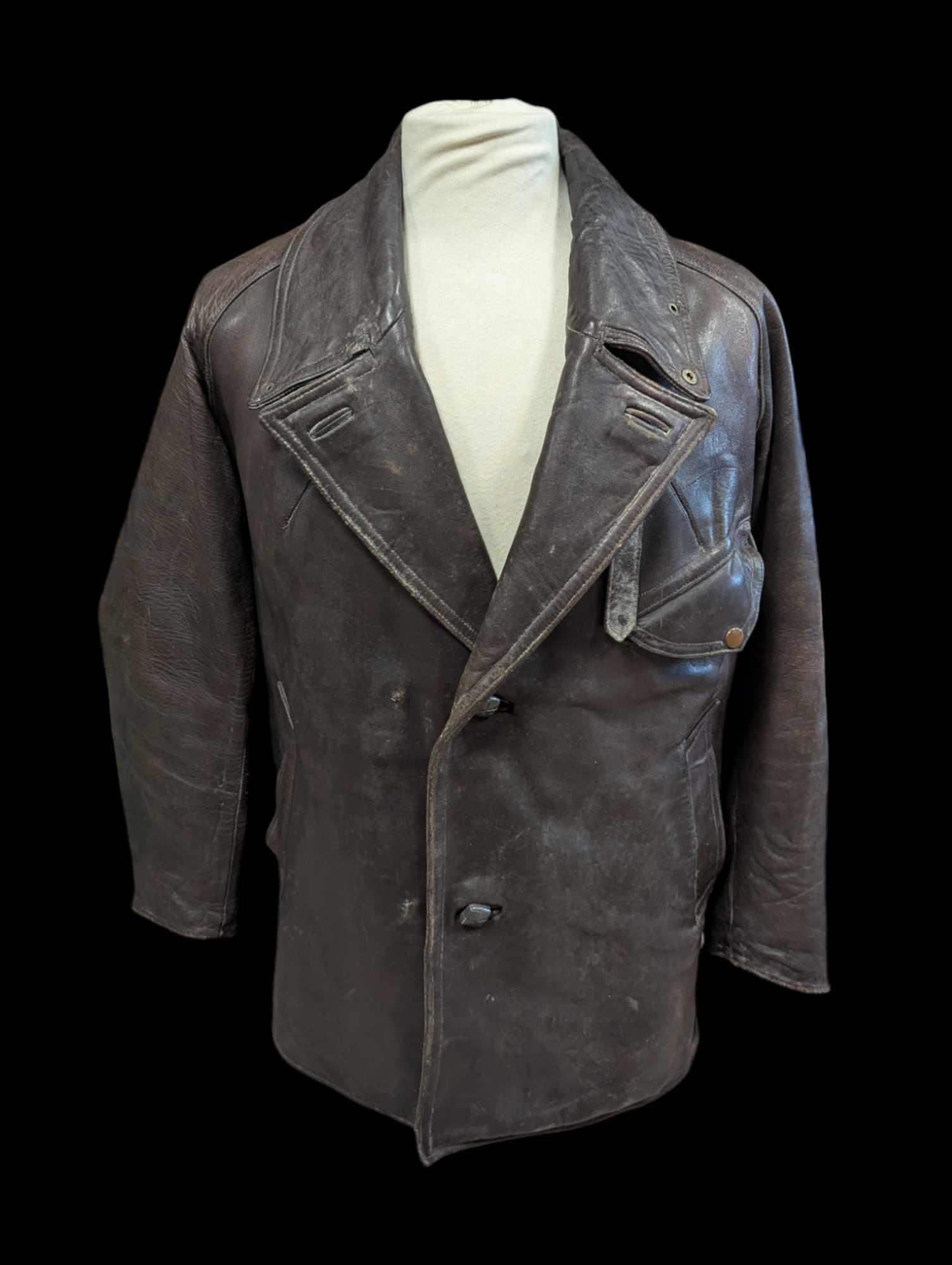 militaria : Veste cuir de pilote Allemand ww2 / German leather flying jacket