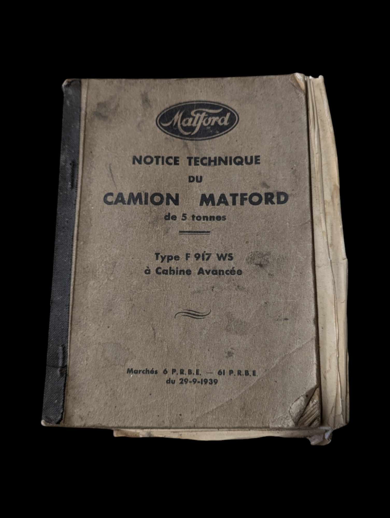 militaria : Notice technique camion Matford / French ww2 truck Technical notice