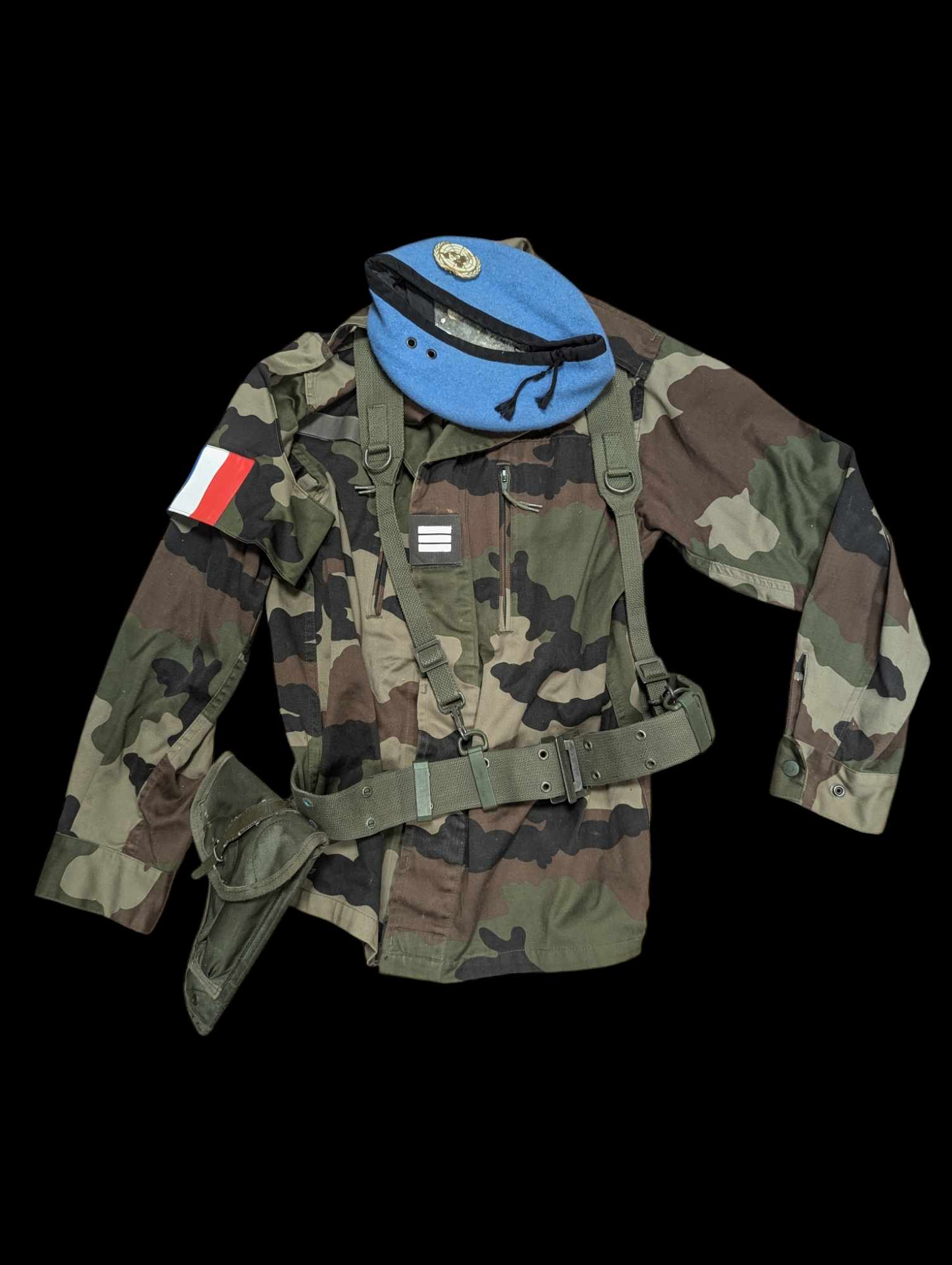 militaria : Tenue béret bleu ONU veste F2 / French UN uniform