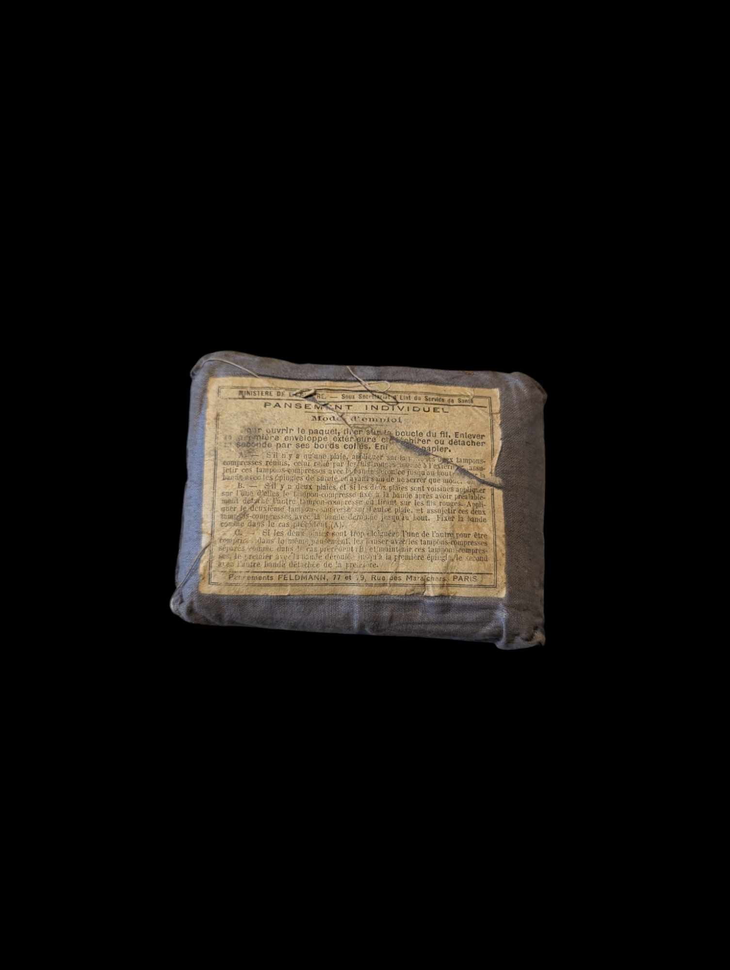 militaria : Pansement Français ww1 / French WW1 Bandage