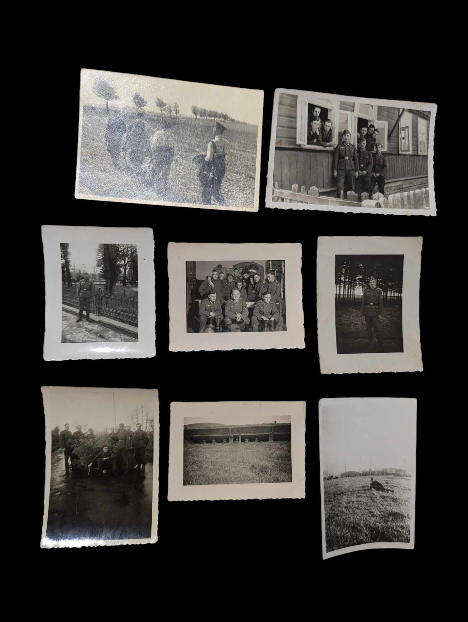 militaria : lot 8 photos allemandes ww2 / lot 8 german ww2 photos