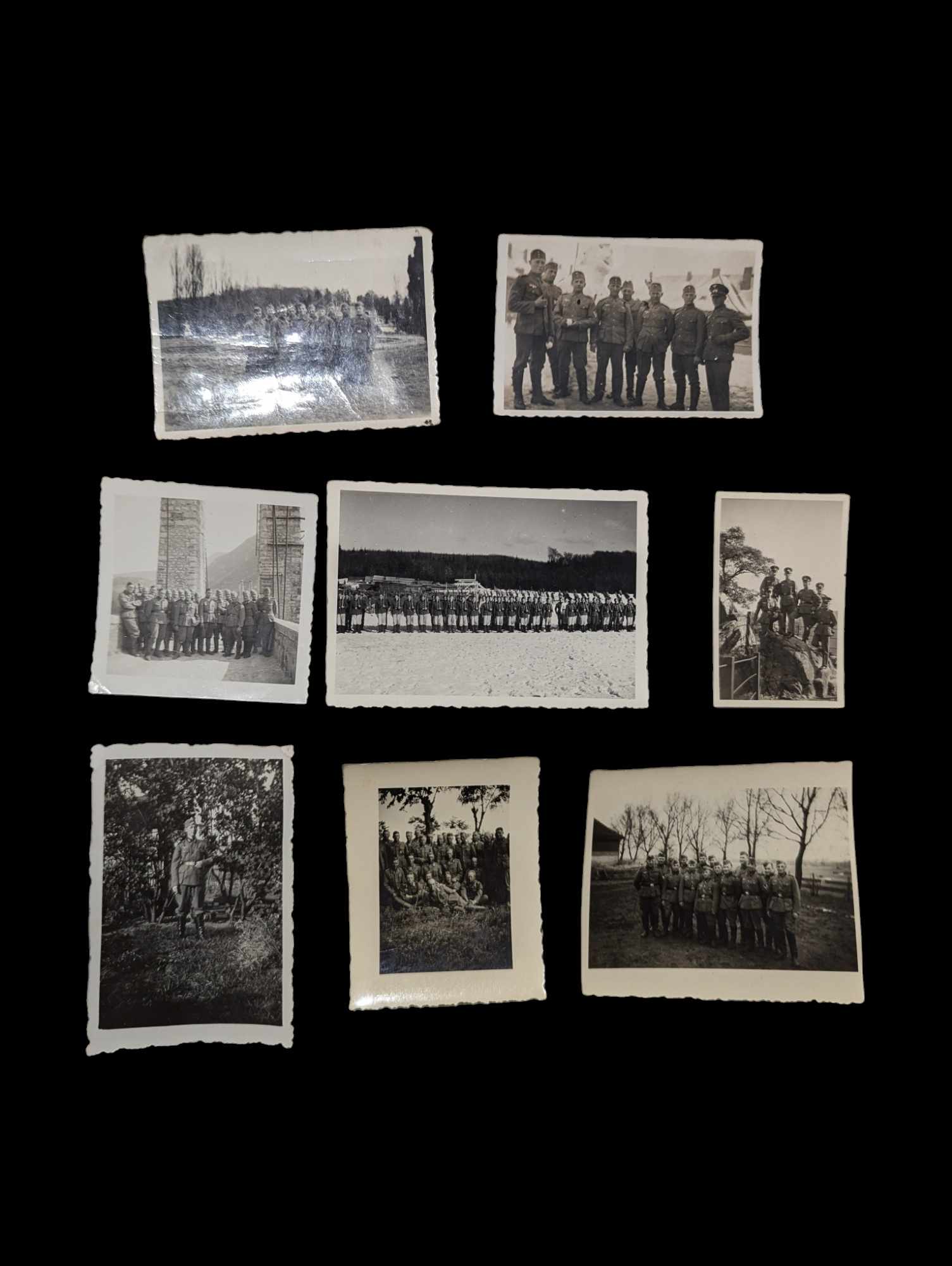 militaria : lot 8 photos allemandes ww2 / lot 8 german ww2 photos