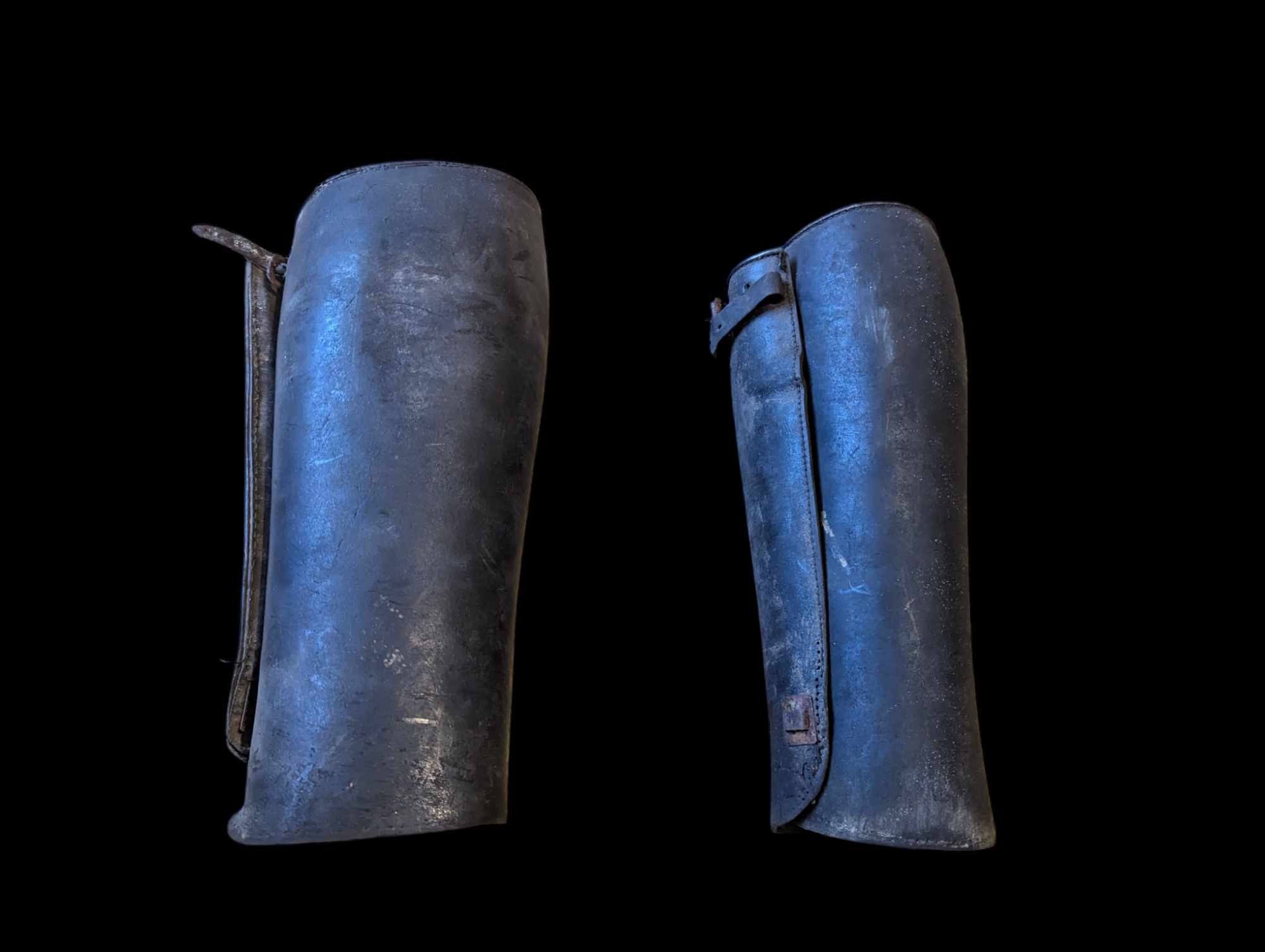 militaria : Guêtres cuir français ww1 / French ww1 gaiters