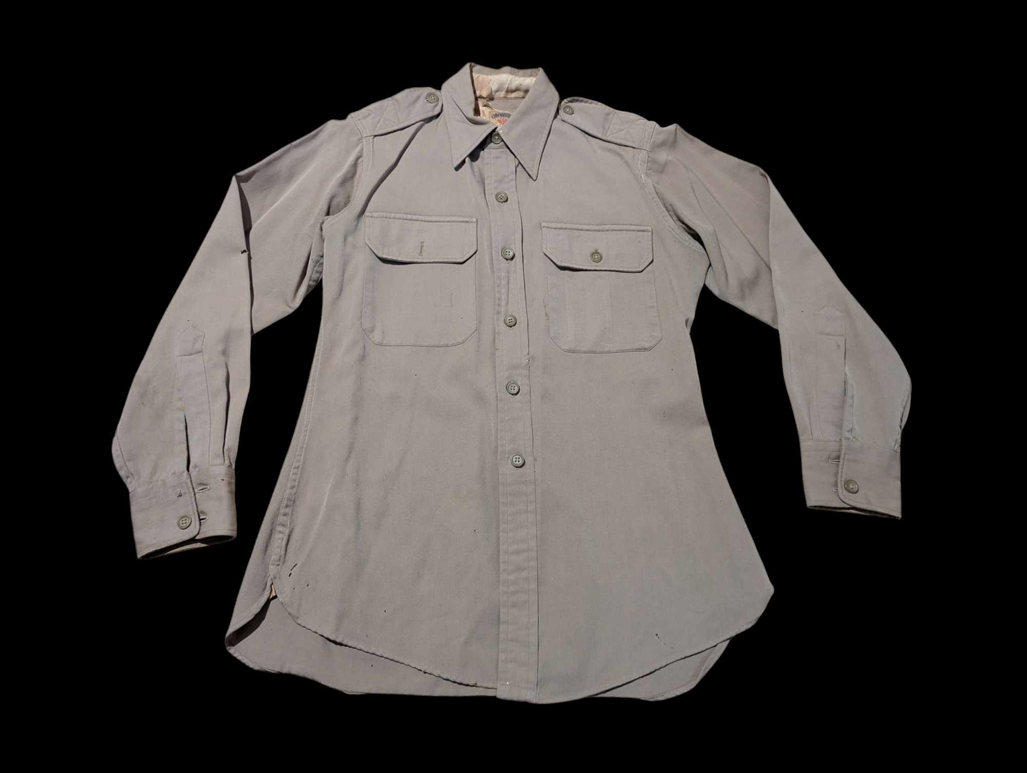 militaria : Chemise chino US officier ww2 / US officer ww2 shirt