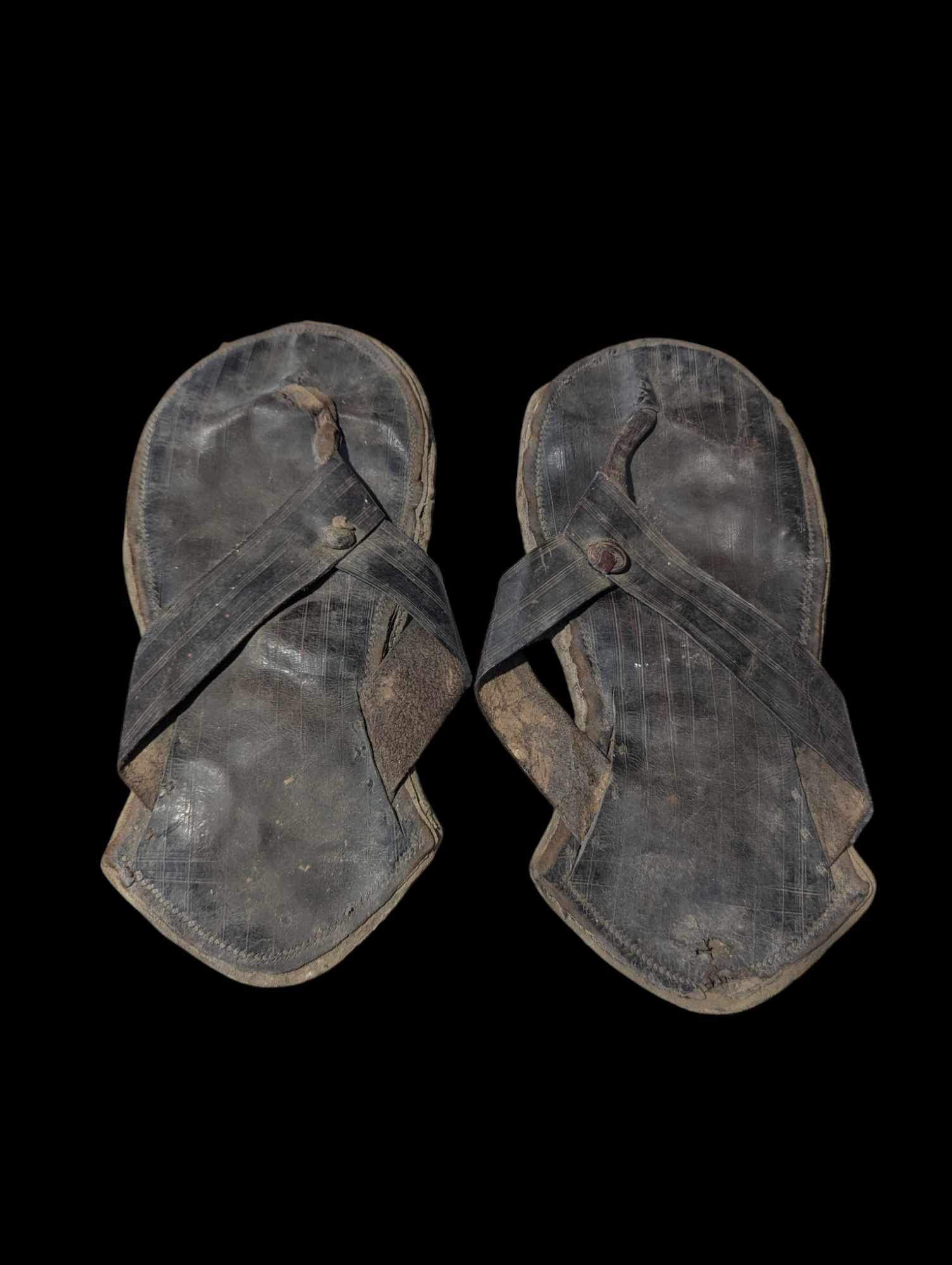 militaria : Paire de sandales saharienne Méhariste / sandals Méhariste troop