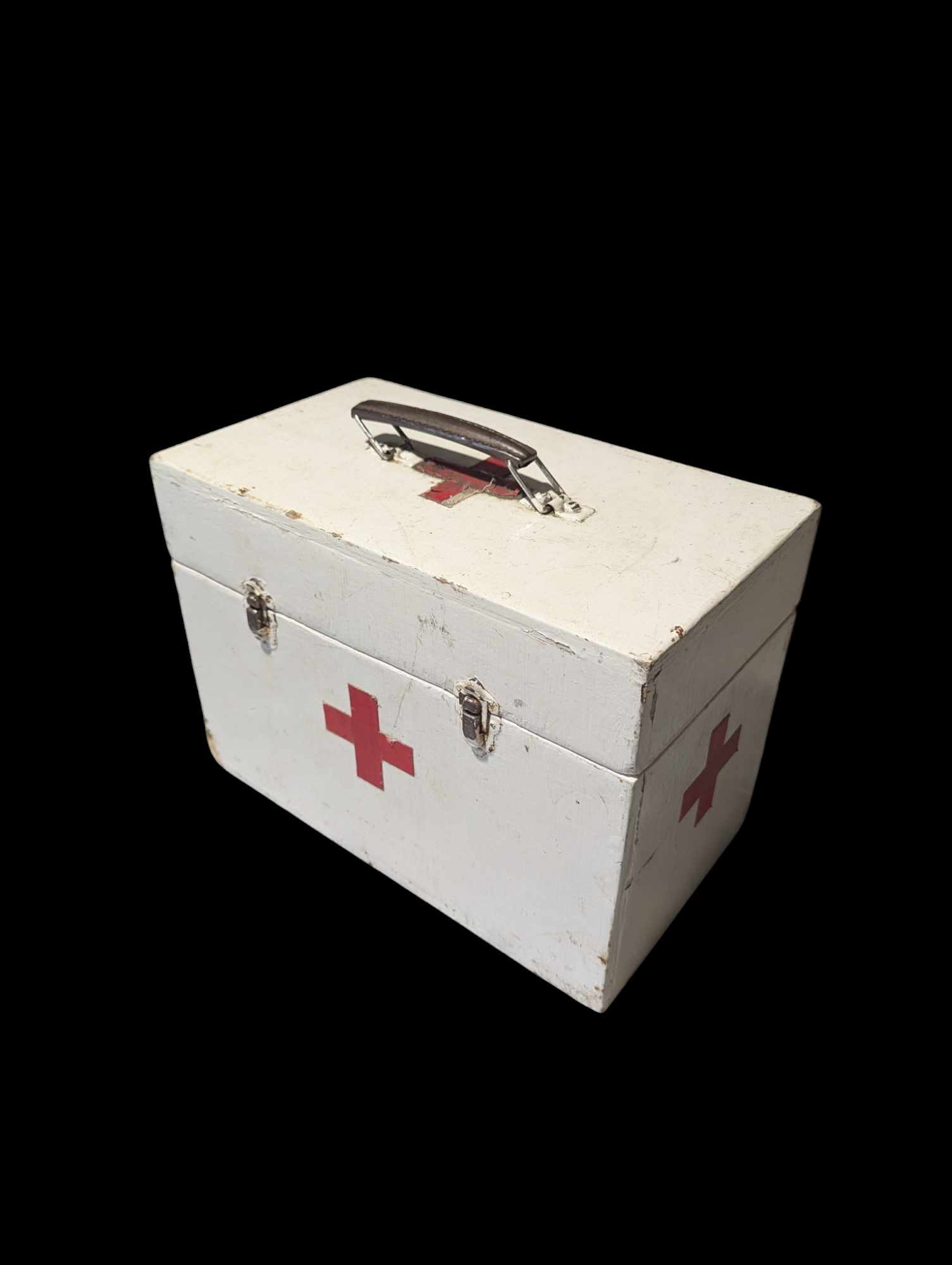 militaria : Caisse médicale en bois France 40 / ww2 Wooden medical box