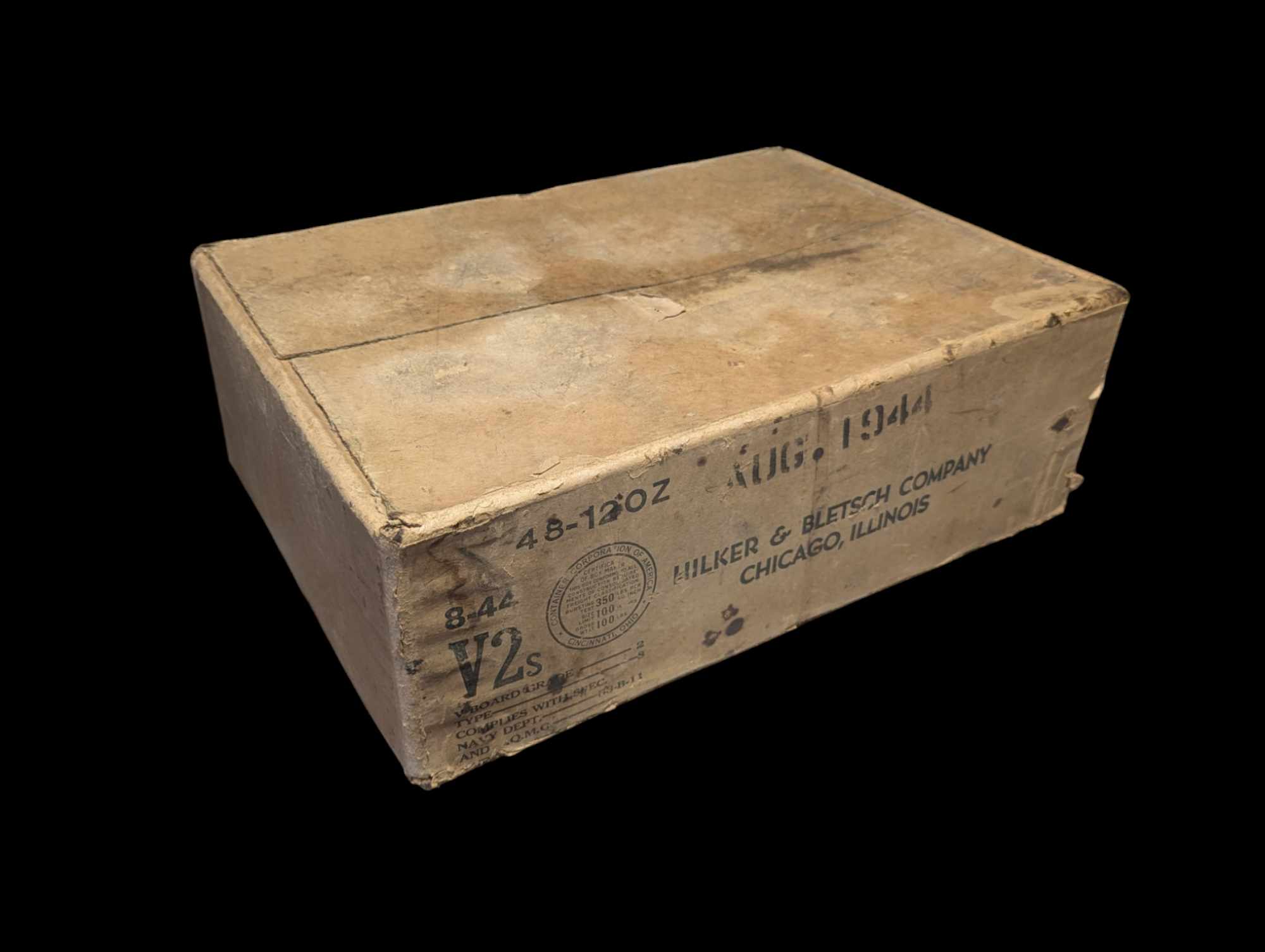 militaria : Carton de ration US ww2 V2 / US WW2 ration box 1944