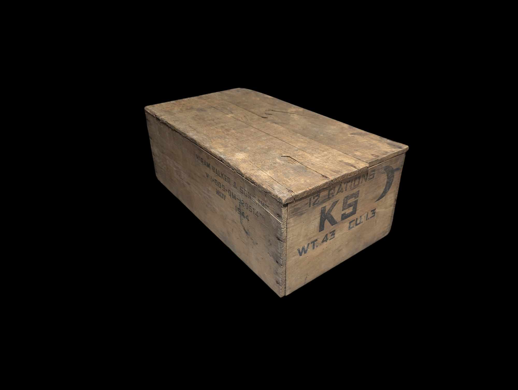 militaria : Caisse de ration KS / US WW2 ration crate 1944