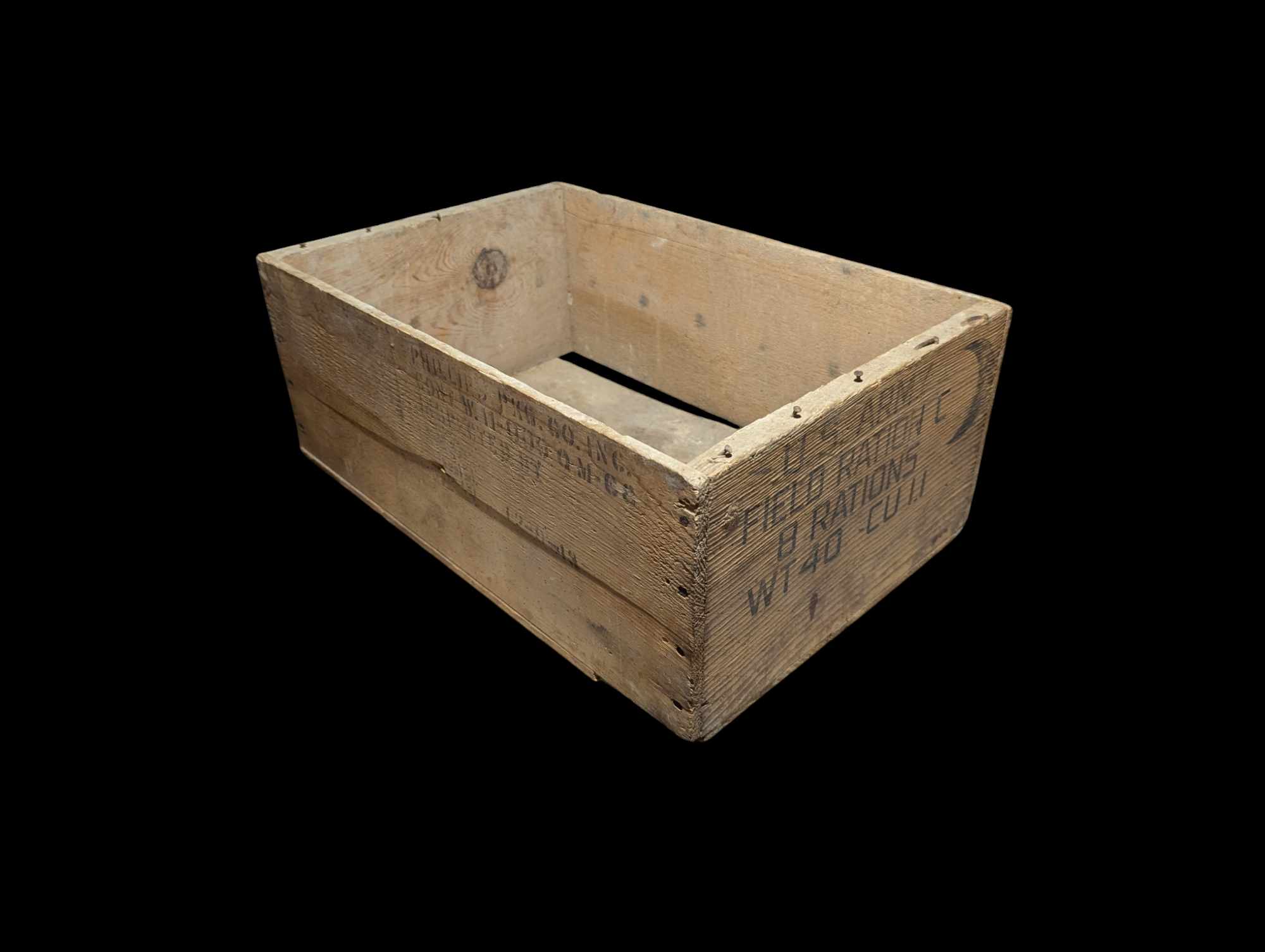 militaria : Caisse de ration C US ww2  / US 1943 ration crate