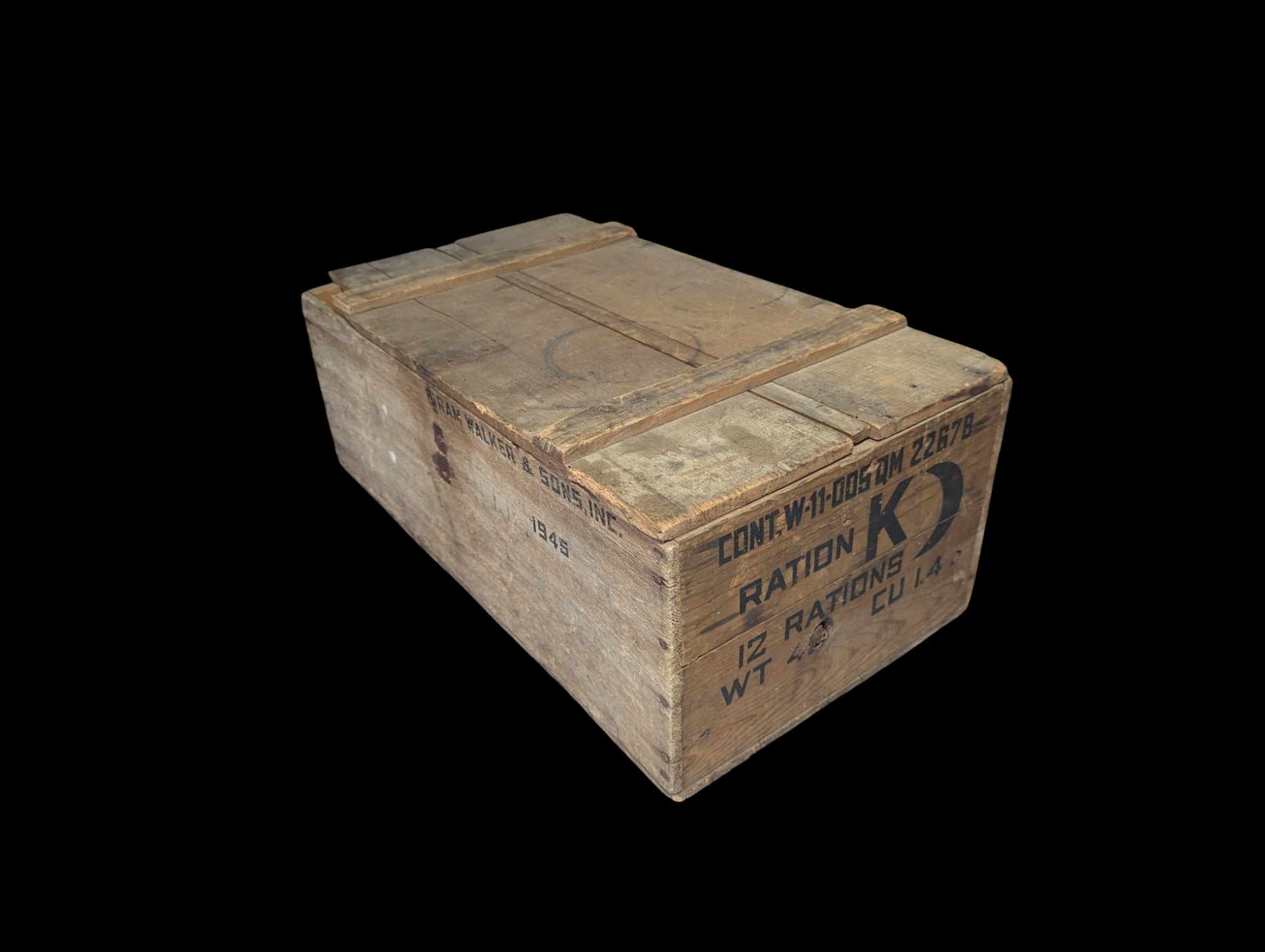 militaria : Caisse de ration K US ww2  / US ration crate 1945