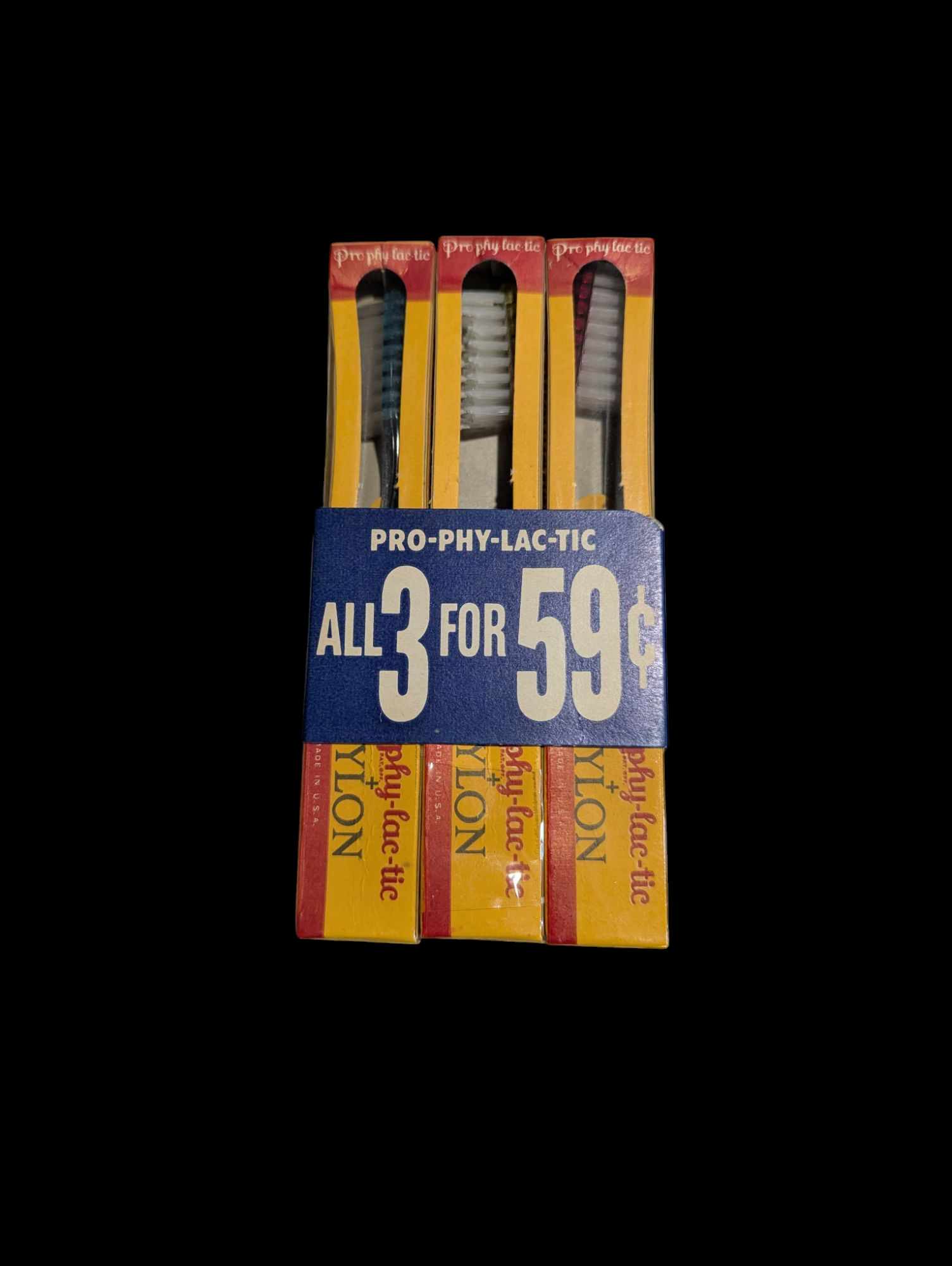 militaria : Brosse à dent US ww2 lot de 3 / US ww2 toothbrush