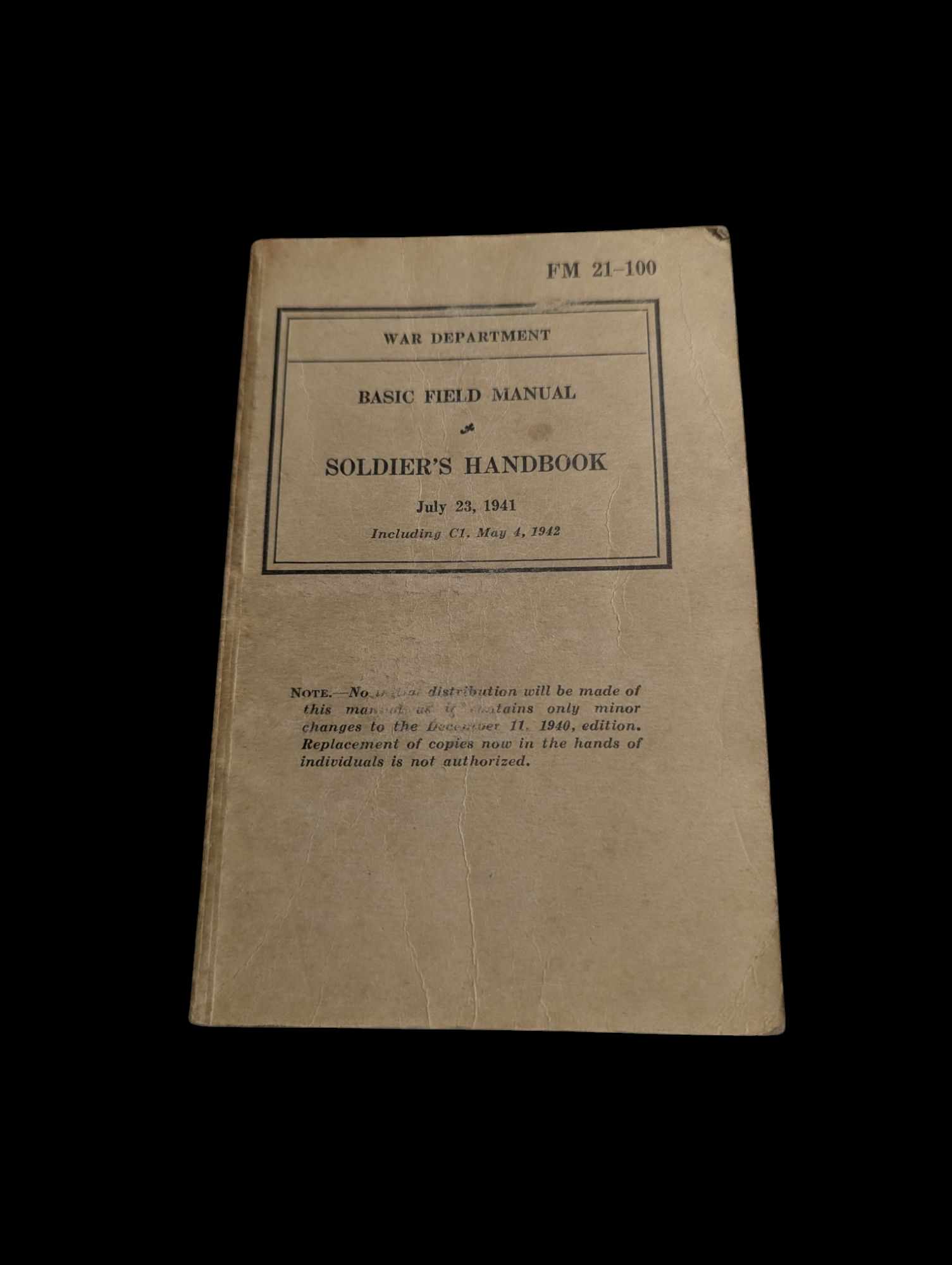 militaria : Livret instruction US ww2 matricule / named Soldier's handbook