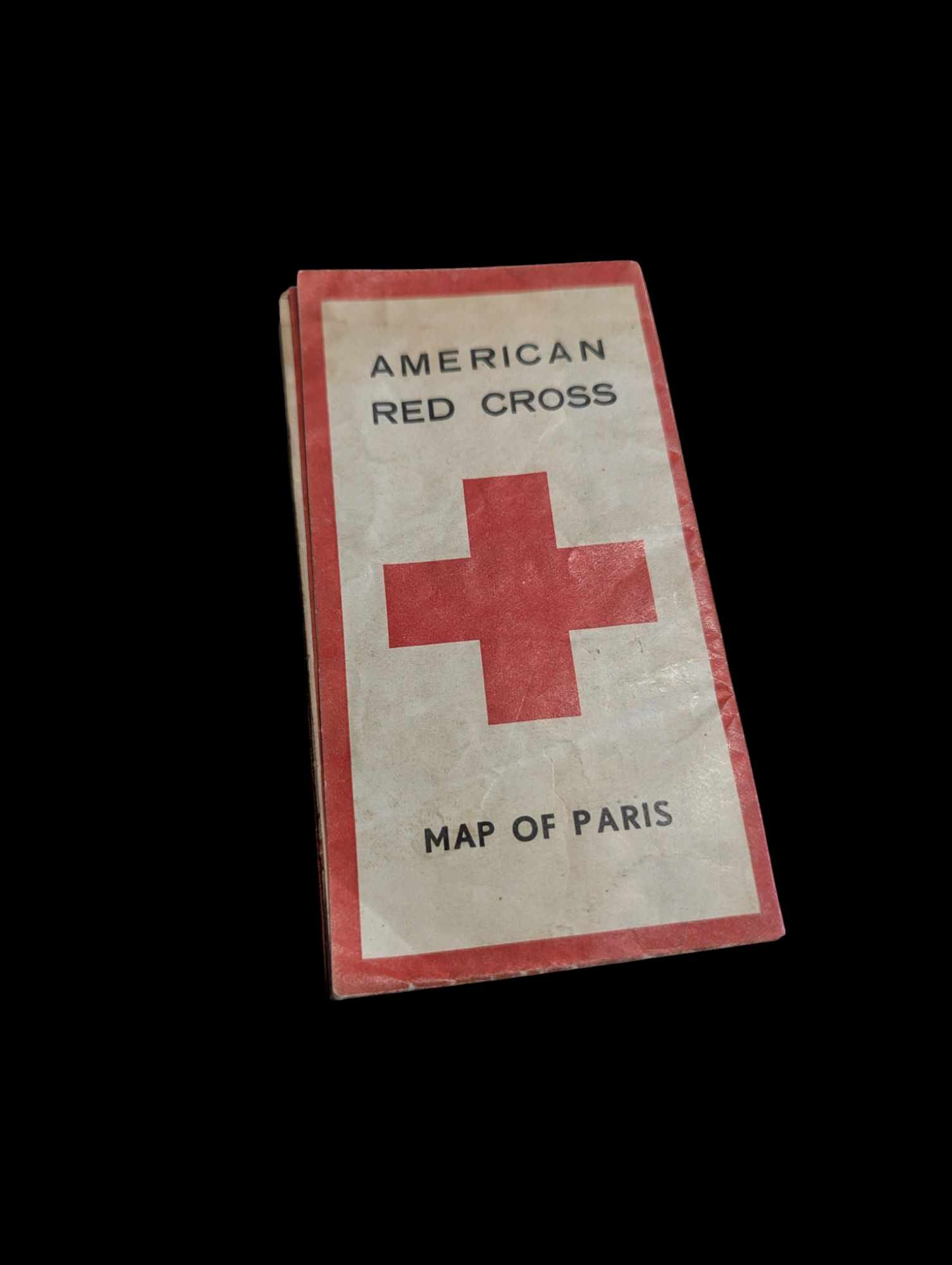 militaria : Carte de Paris ARC US ww2 / Red Cross map of Paris