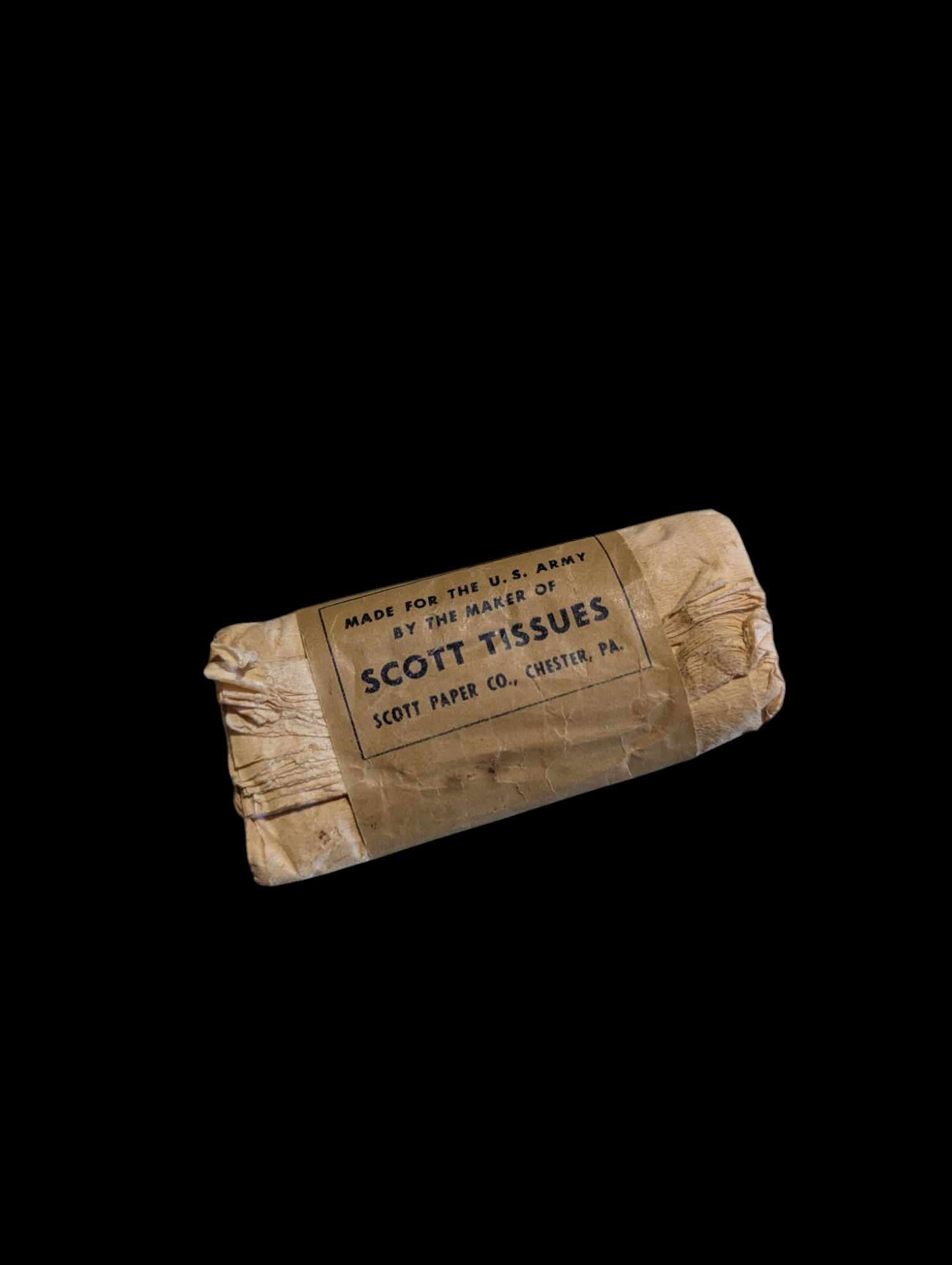 militaria : Papier toilette Us ww2 ration K / Toilet paper Us ww2