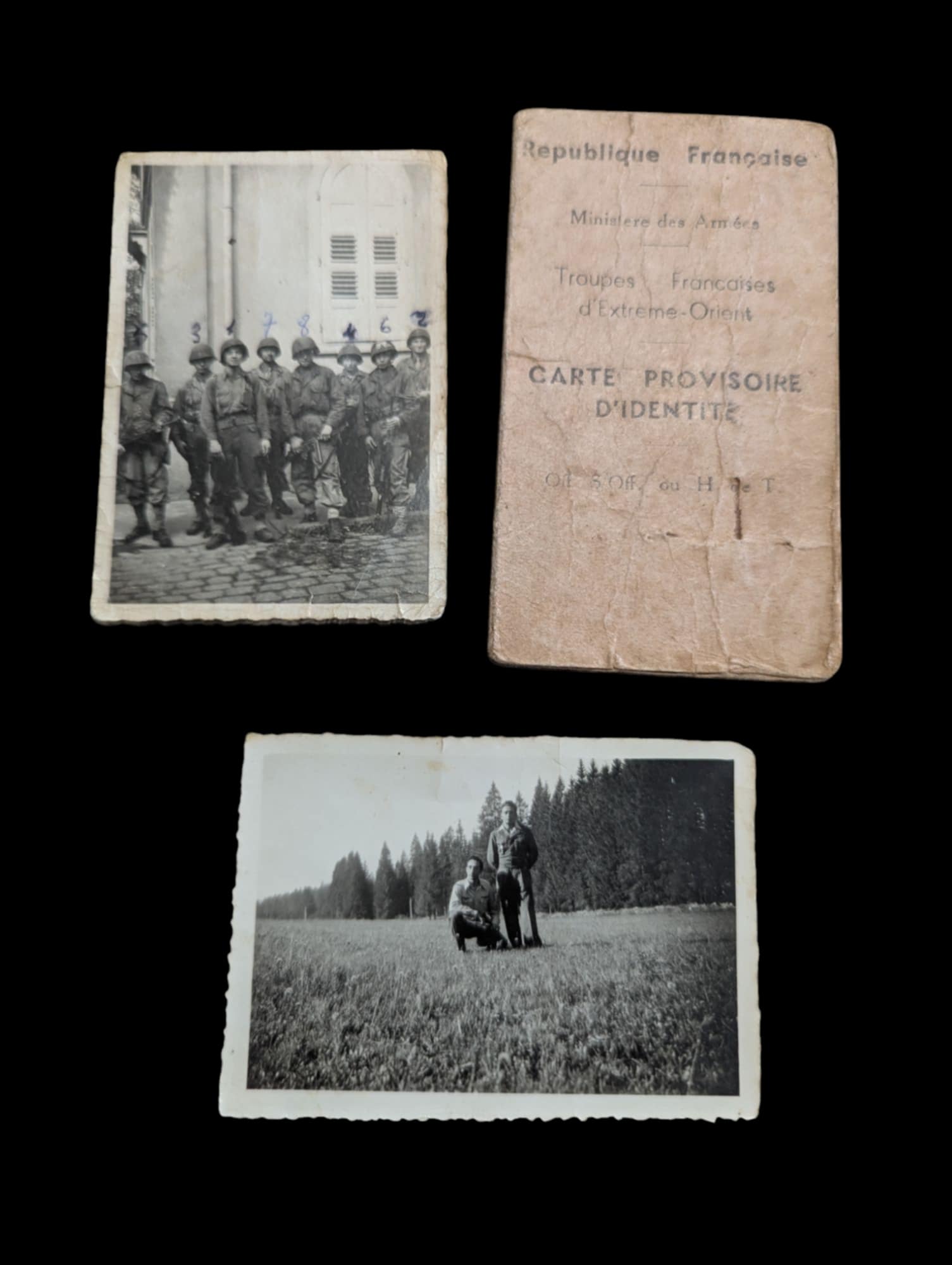 militaria : Ensemble 23 RIC Libération - Indochine / French ww2 documents