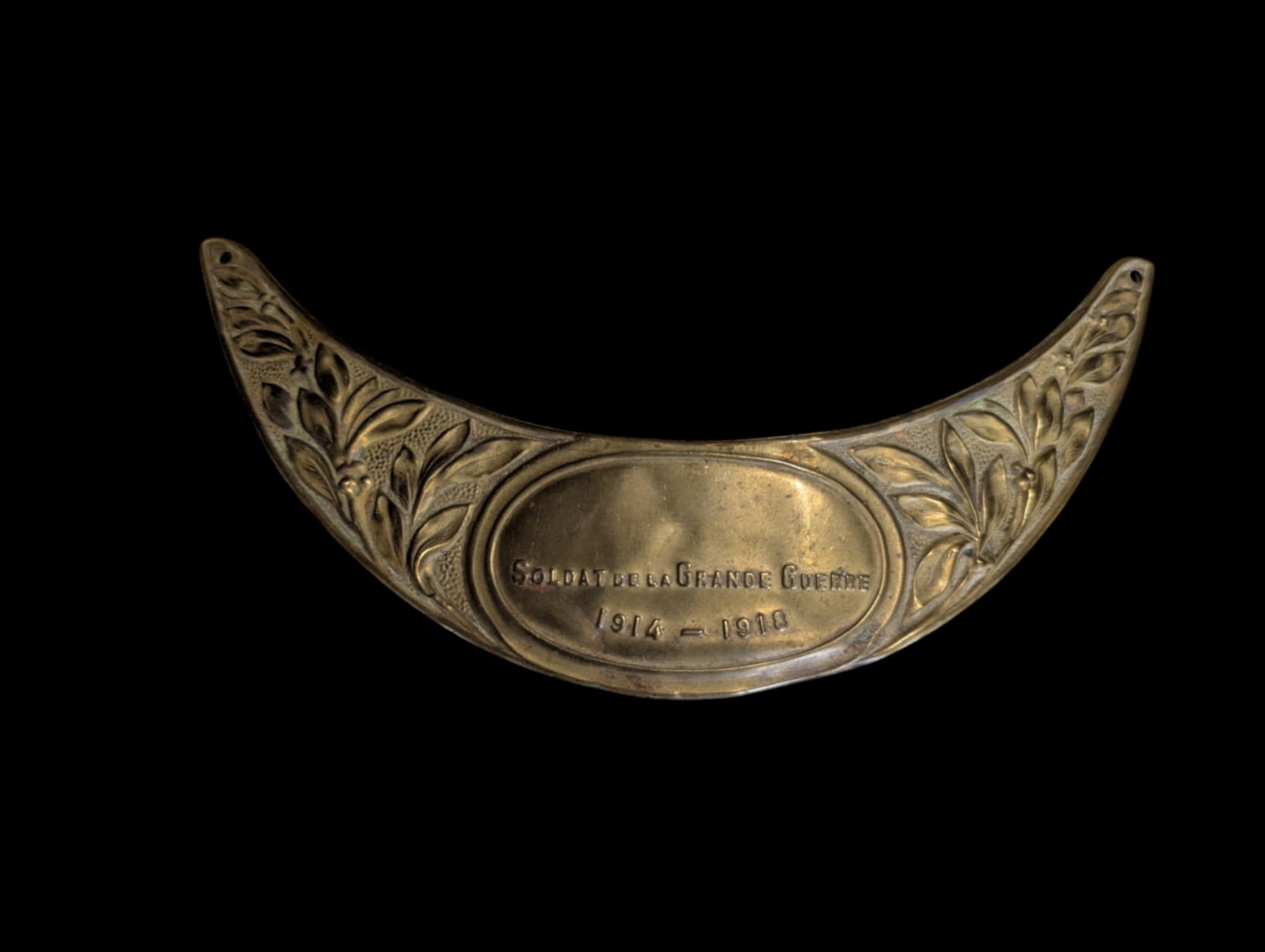 militaria : Plaque commémorative casque Adrian / ww1 helmet plaque