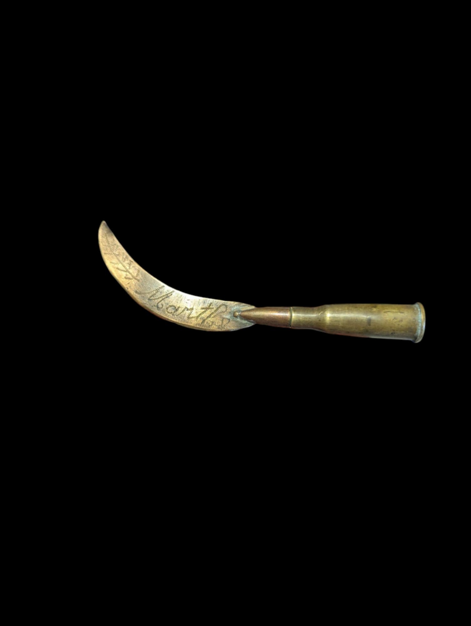militaria : Coupe papier artisanat de tranchée / ww1 trench art