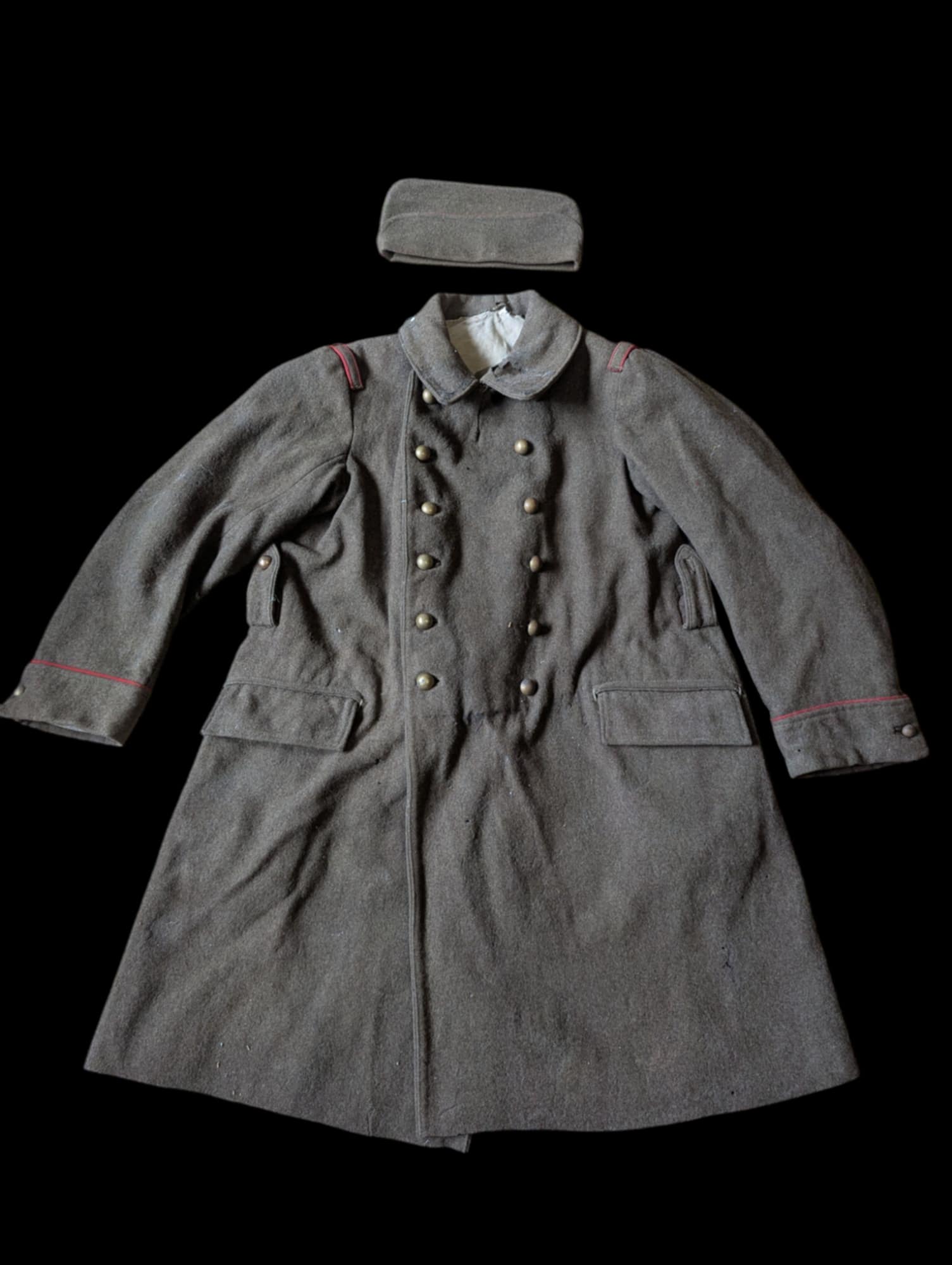 militaria : Capote m20-35 + calot France 40 / French ww2 overcoat