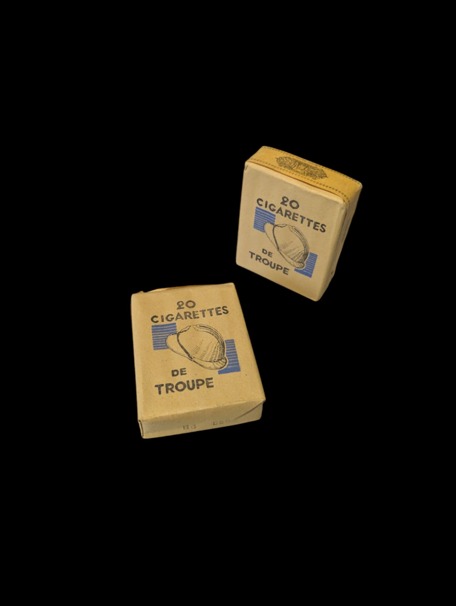 militaria : Paquet de cigarettes de troupe 50's / French army cigarette
