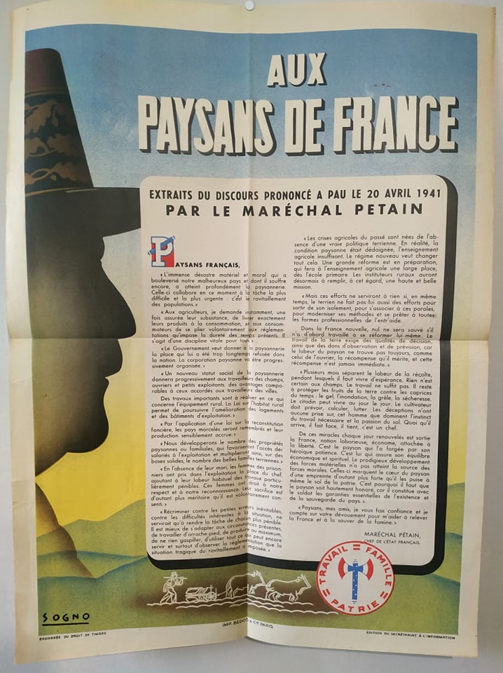 militaria : Affiche Vichy 